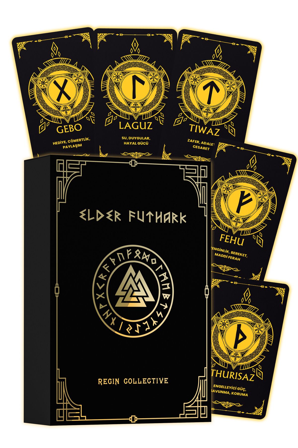 REGIN COLLECTIVE Elder Futhark Rune Kehaneti Ve Rune Kartları - Rune Tarot