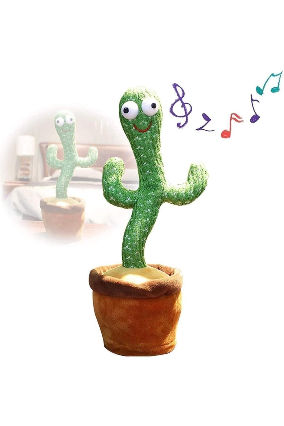 Depomiks Avm Konuşan Dans Eden Kaktüs Müzikli Işıklı Saksı Peluş Oyuncak Cactus Toy