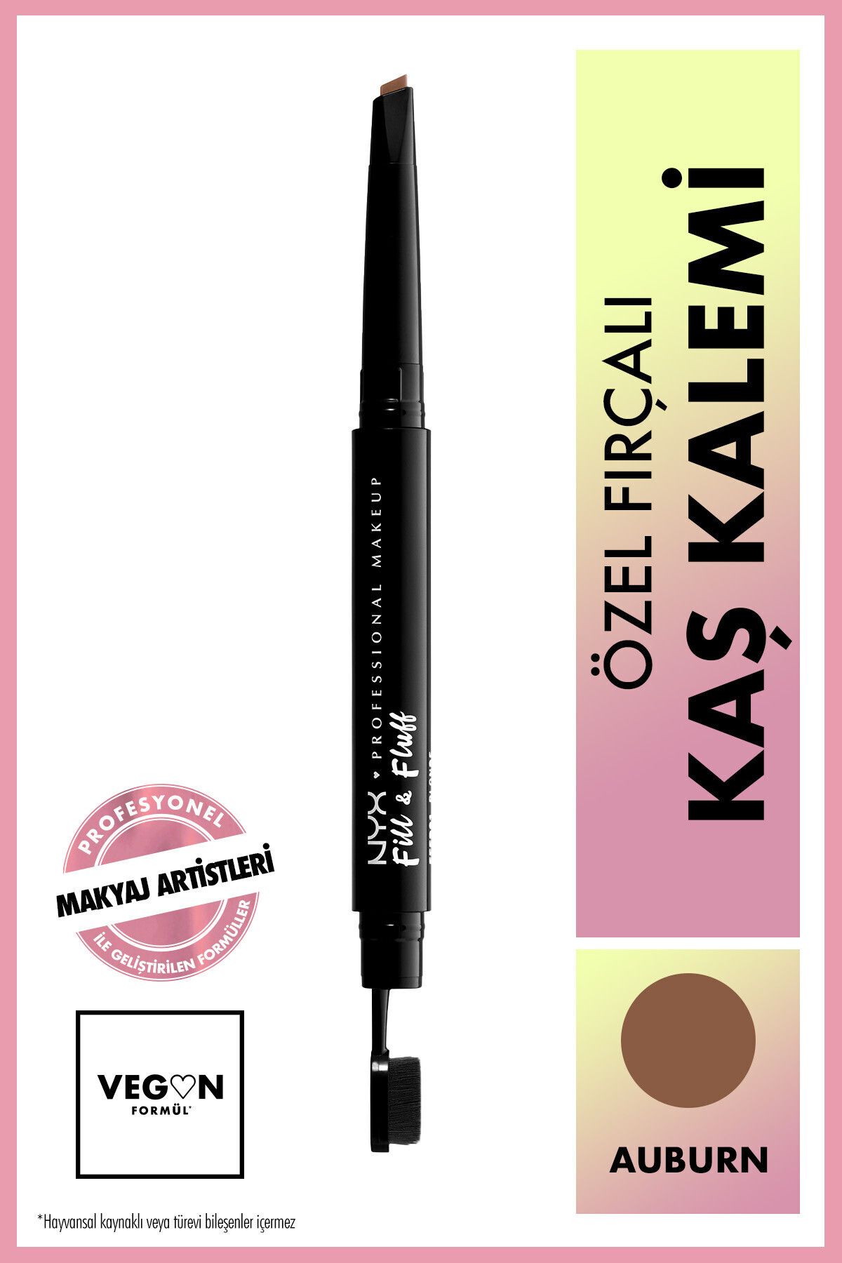 NYX Professional Makeup Fill & Fluff Eyebrow Pomade Pencil Kaş Kalemi- Auburn