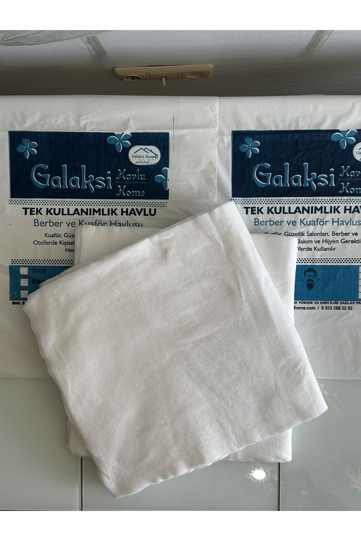 galaksihome Tek Kullanımlık Paketli Alt Temizleme ve Hasta Temizliği Havlusu 100 adet 40x80