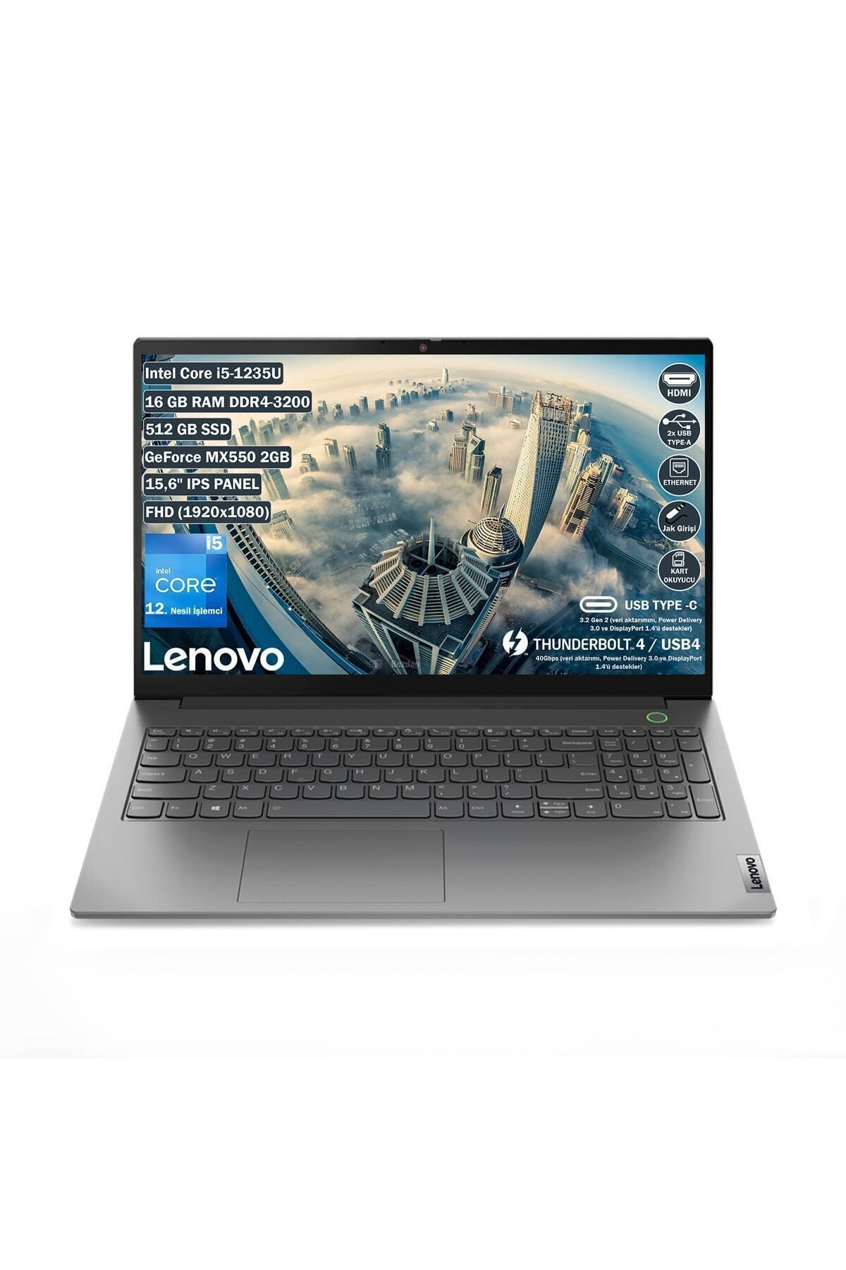 LENOVO Thinkbook15 G4 Iap Intel Core I5-1235u 16gb 512gb Ssd Mx550 2gb 15,6" Fhd Notebook 21dj00gatx