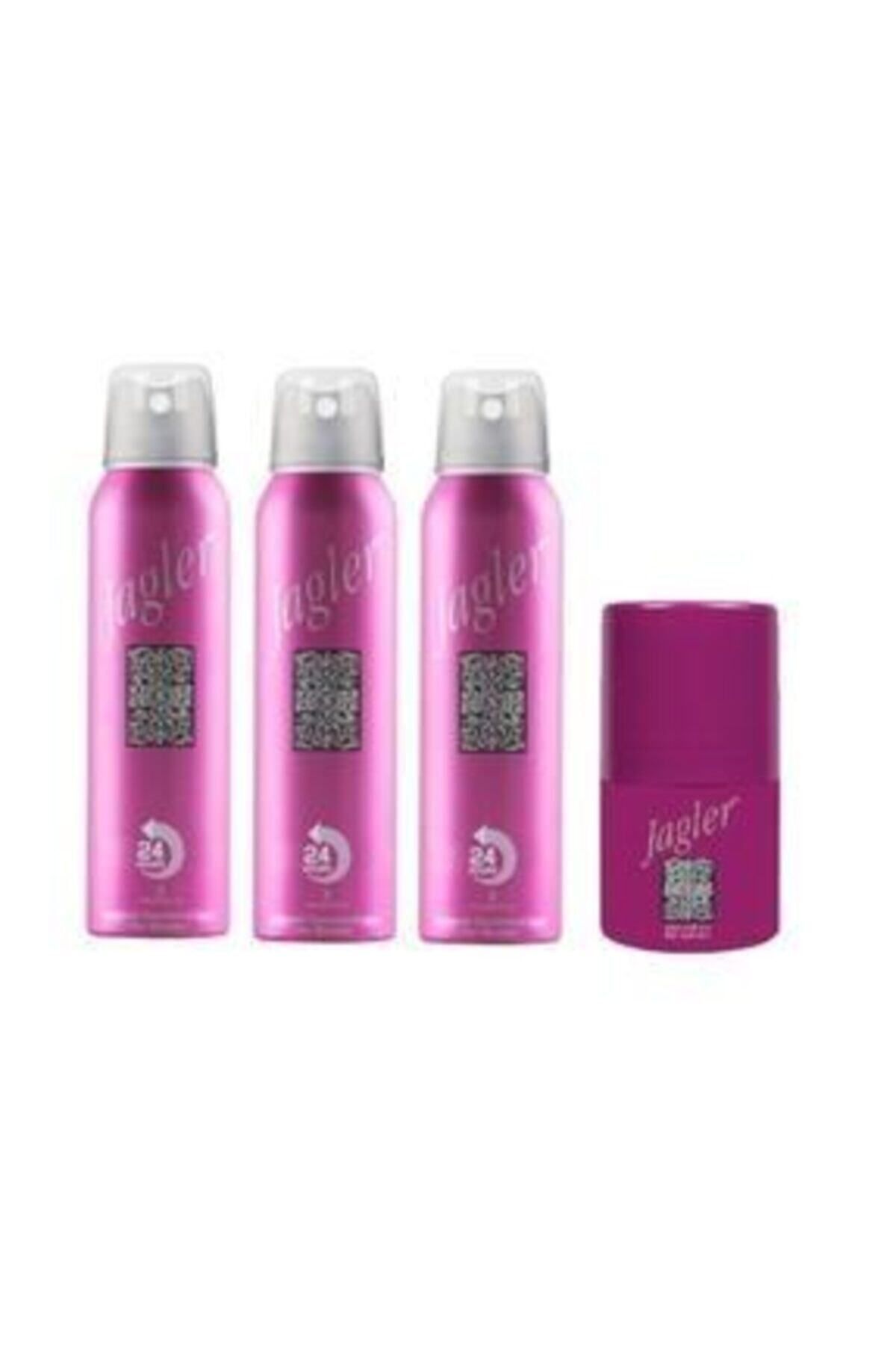 Jagler Deodorant For Women 150ml X 3 Adet Roll-on Kadın 50ml