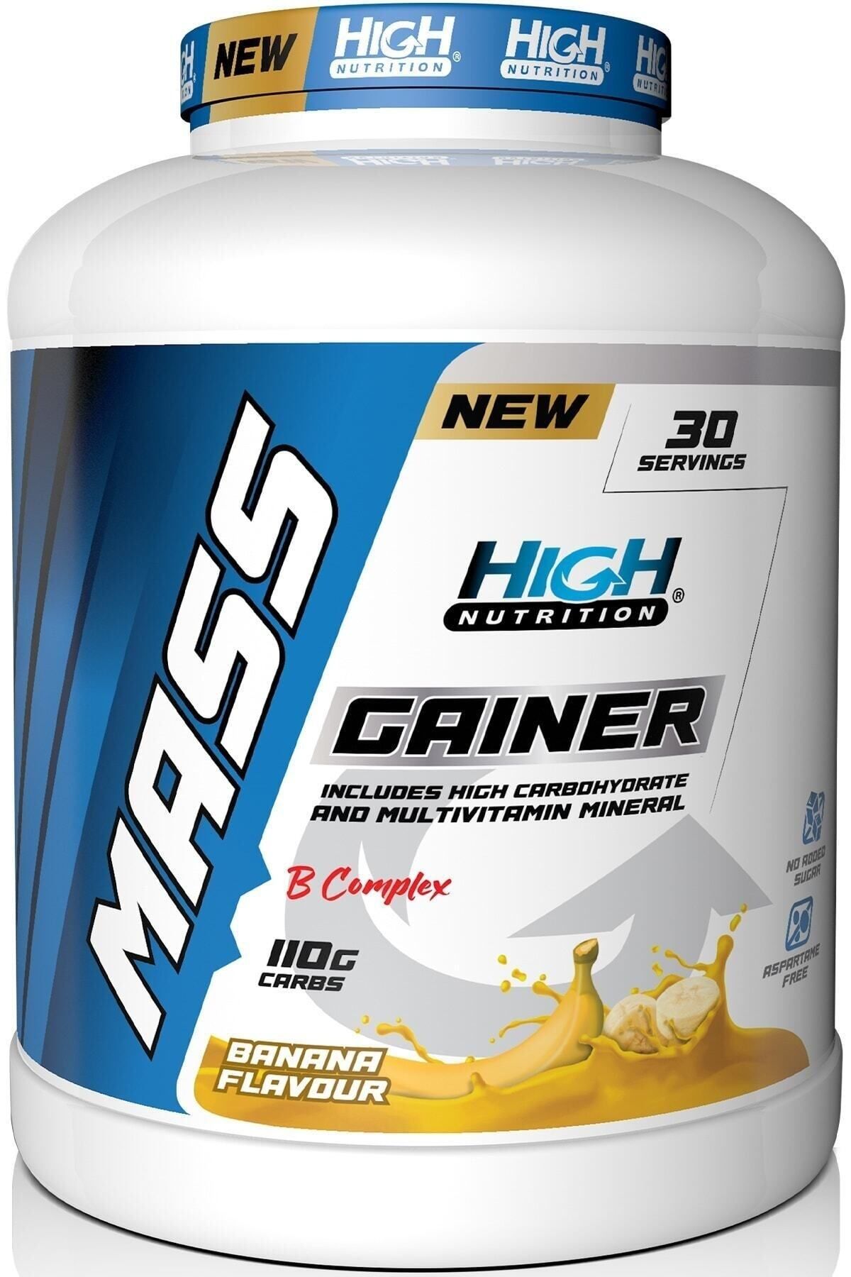 High Nutrition Mass Gainer 3600 Gr Kilo Almaya Yardımcı Hacim Kütle Kas Artırma Karbonhidrat Tozu Muz Aromalı