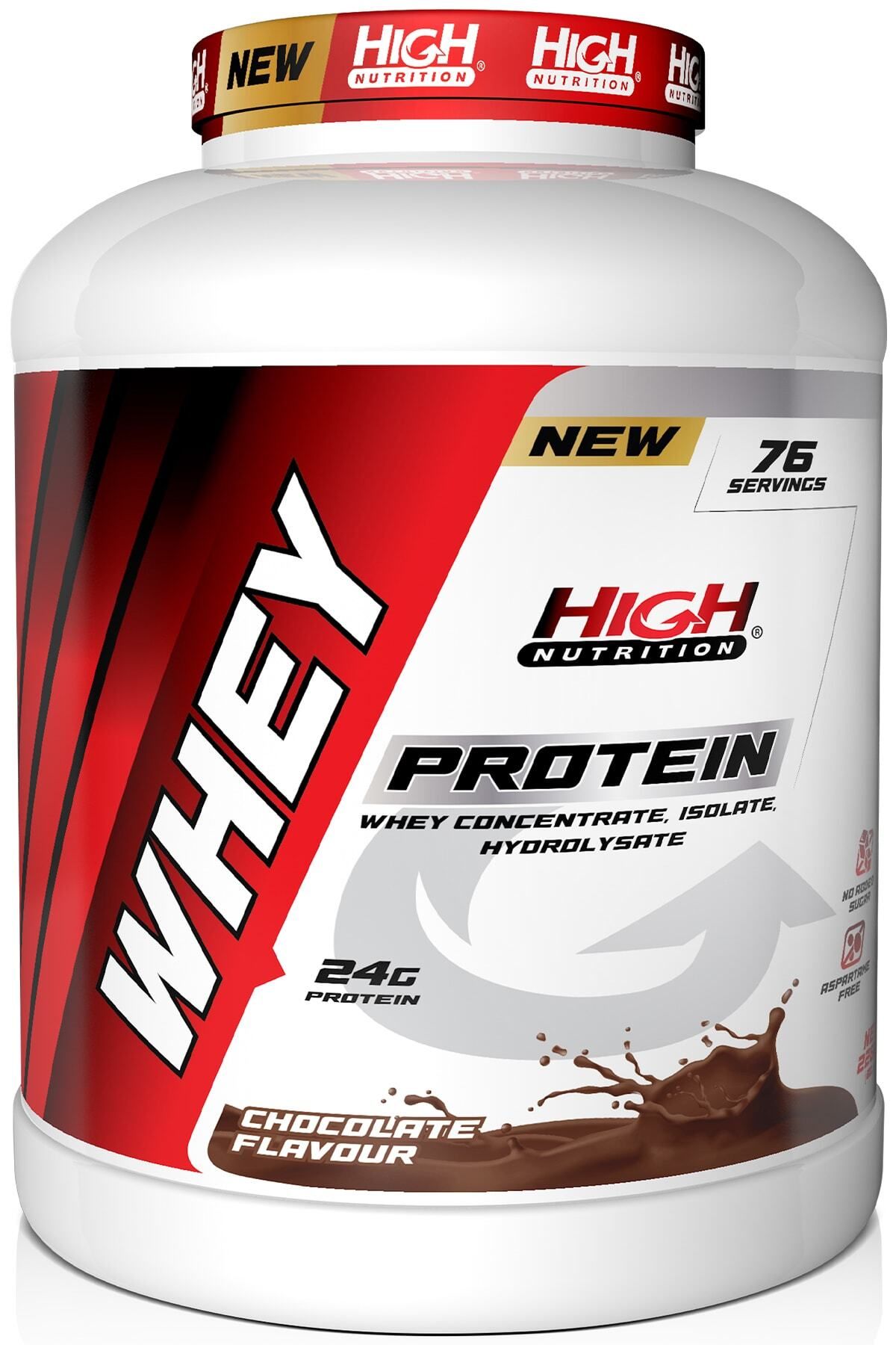 High Nutrition Protein Tozu 2280 Gr Çikolata Aromalı Whey Protein 24 Gram Protein 76 Servis