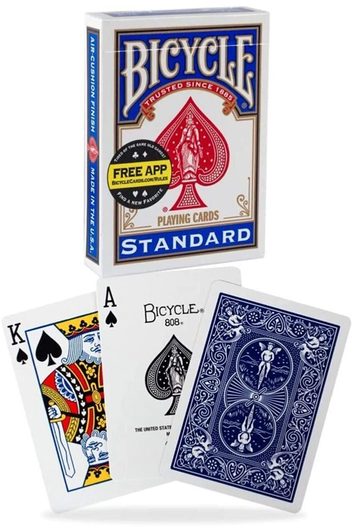 MSMETICARET Bicycle Standart Orijinal Iskambil Poker Oyun Kartları Mavi Deste Uspcc