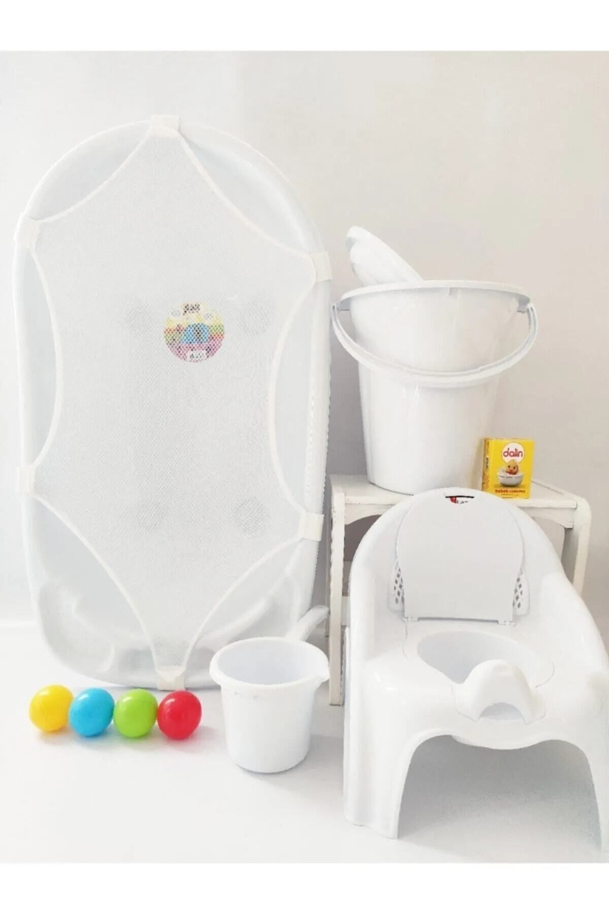 Voltmar Home Garaj 5'li Bebek Banyo Seti Beyaz Set