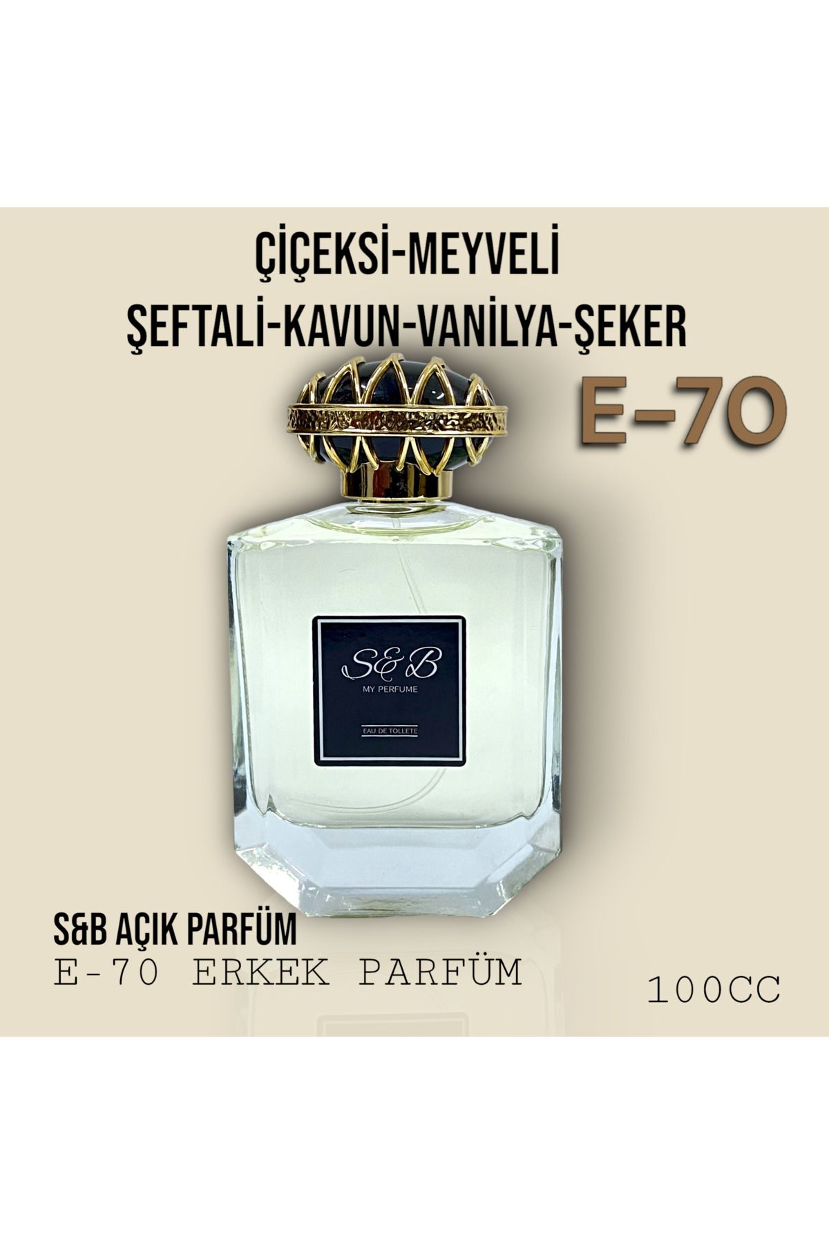 S&B COSMETİC Sb Açık Parfüm E-70 Special Şeftali Koku Erkek Parfüm 100 ml