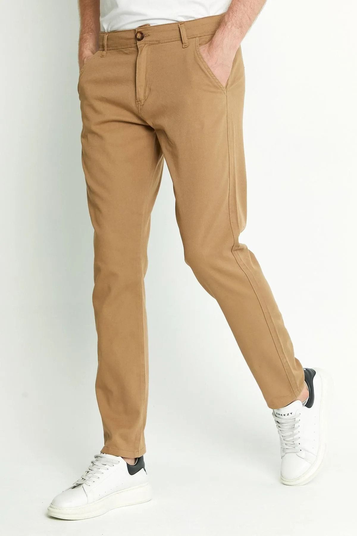 DAMGA JEANS Erkek Rahat Klasik Kesim Günlük Modern Şık Chino Pantolon
