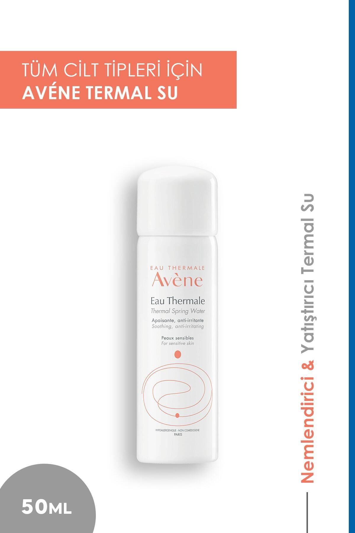 Avene Avène Tüm Cilt Tipleri İçin Kullanıma Uygun Yatıştırıcı, Rahatlatıcı Küçük Boy Termal Su 50 ml