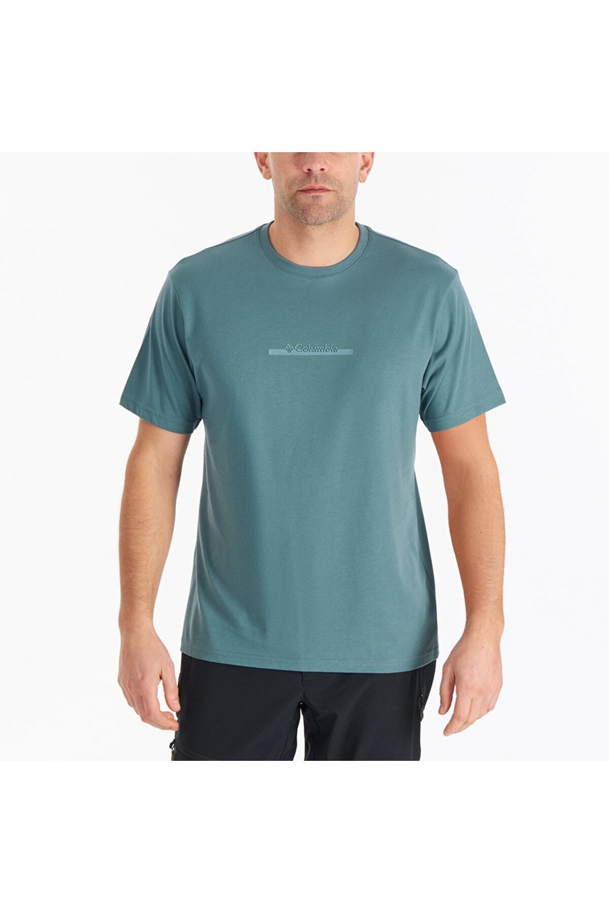 Columbia Csc Bar Split Graphic Kısa Kollu Erkek T-shirt Yeşil