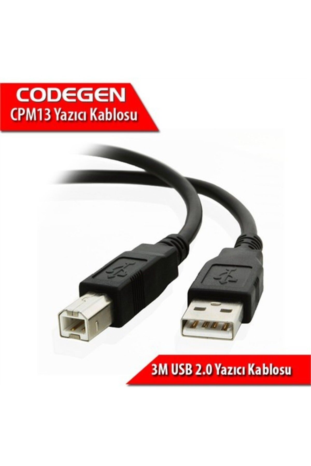 CODEGEN Usb 2.0 B Tip 3 Metre Printer Ve Data Yazıcı Kablosu Cpm13