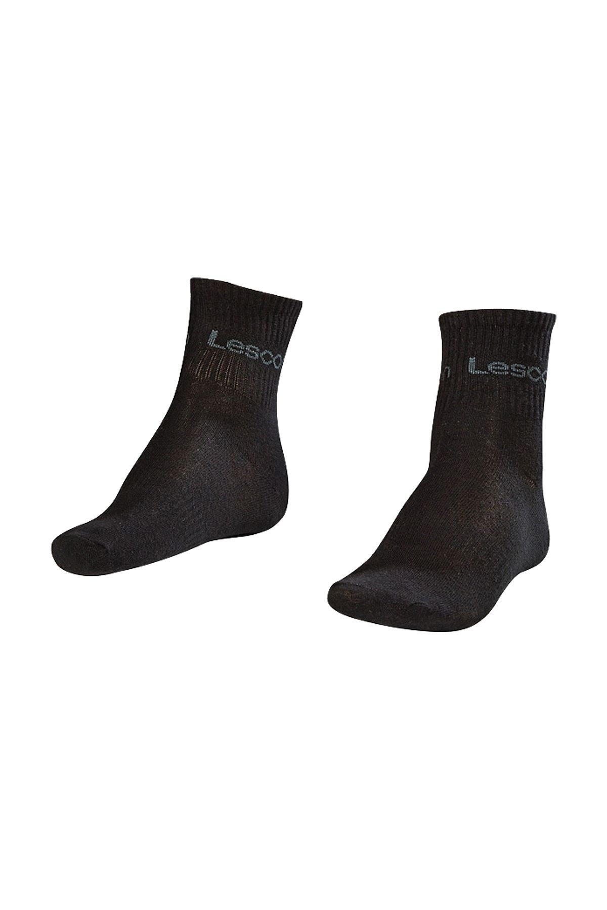 Lescon La-2181 Siyah Tekli Tenis Çorap Kısa 40-45 Numara