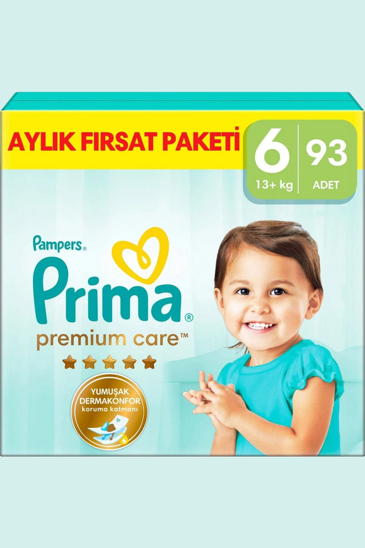 Prima Premium Care Bebek Bezi 6 Numara 93 Adet 13 Kg Aylık Fırsat Paketi