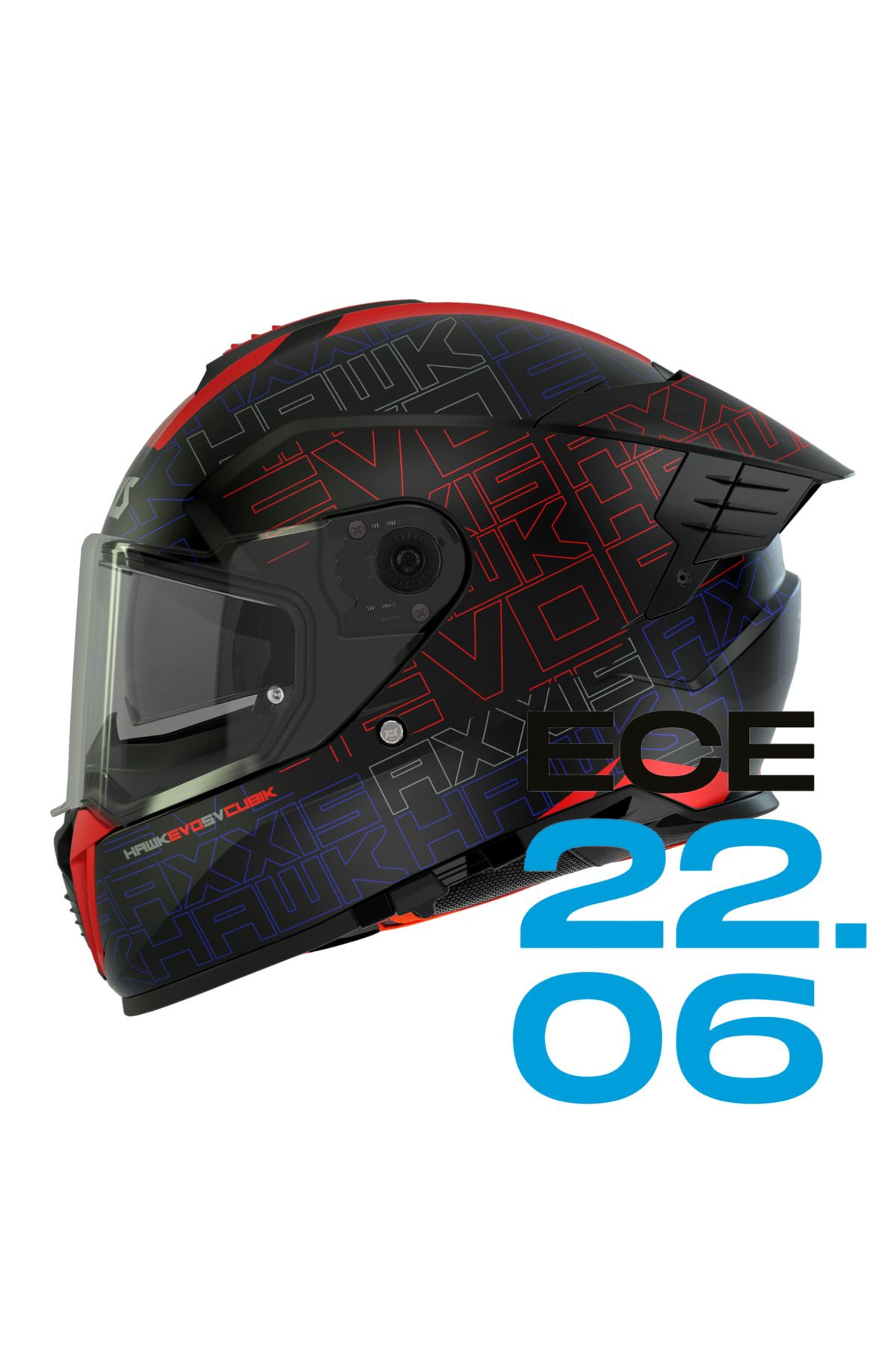 Axxis HAWK SV EVO CUBIK C4 MATT FLUOR ORANGE KAPALI KASK