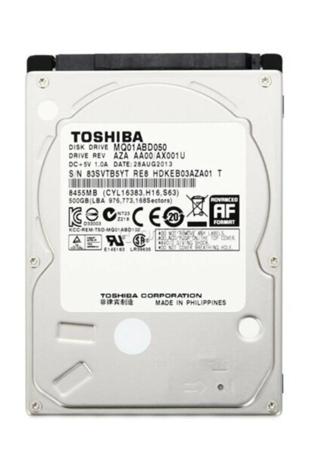 Toshiba 500 Gb 2,5 5400 Rpm Sata 3 Harddisk