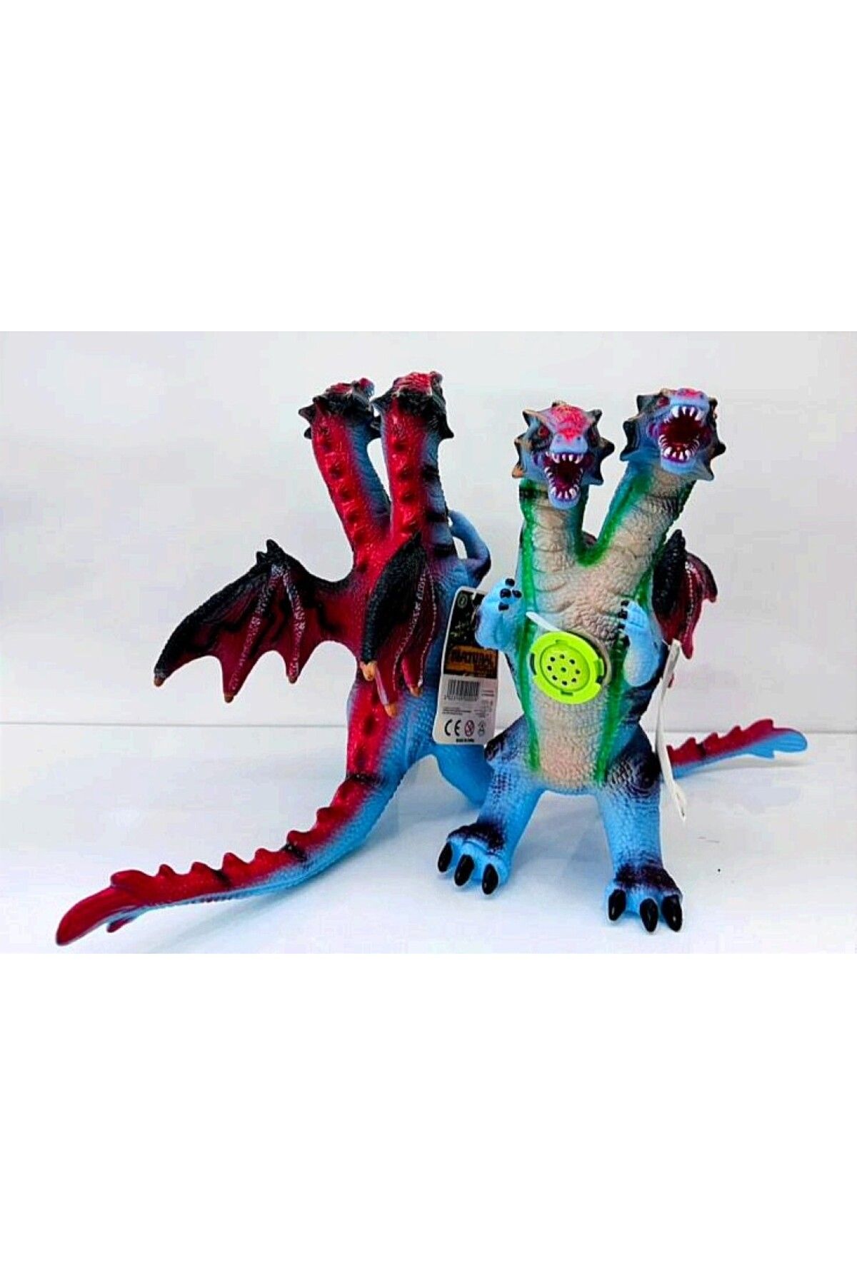 Brother Toys Dev Boy 2 Başlı Dinozor 30 Cm. Oyuncak Dinazor Kanatlı Kaliteli Et Malzeme