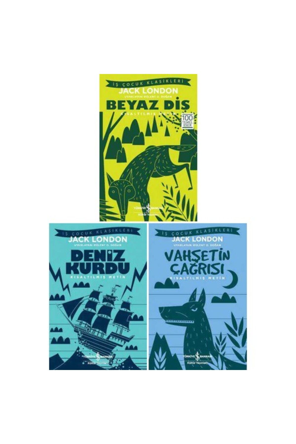 Türkiye İş Bankası Kültür Yayınları Harika-Jack London Çocuk Klasikleri 3 Kitap Set / Beyaz Diş - Deniz Kurdu - Vahşetin Çağrısı
