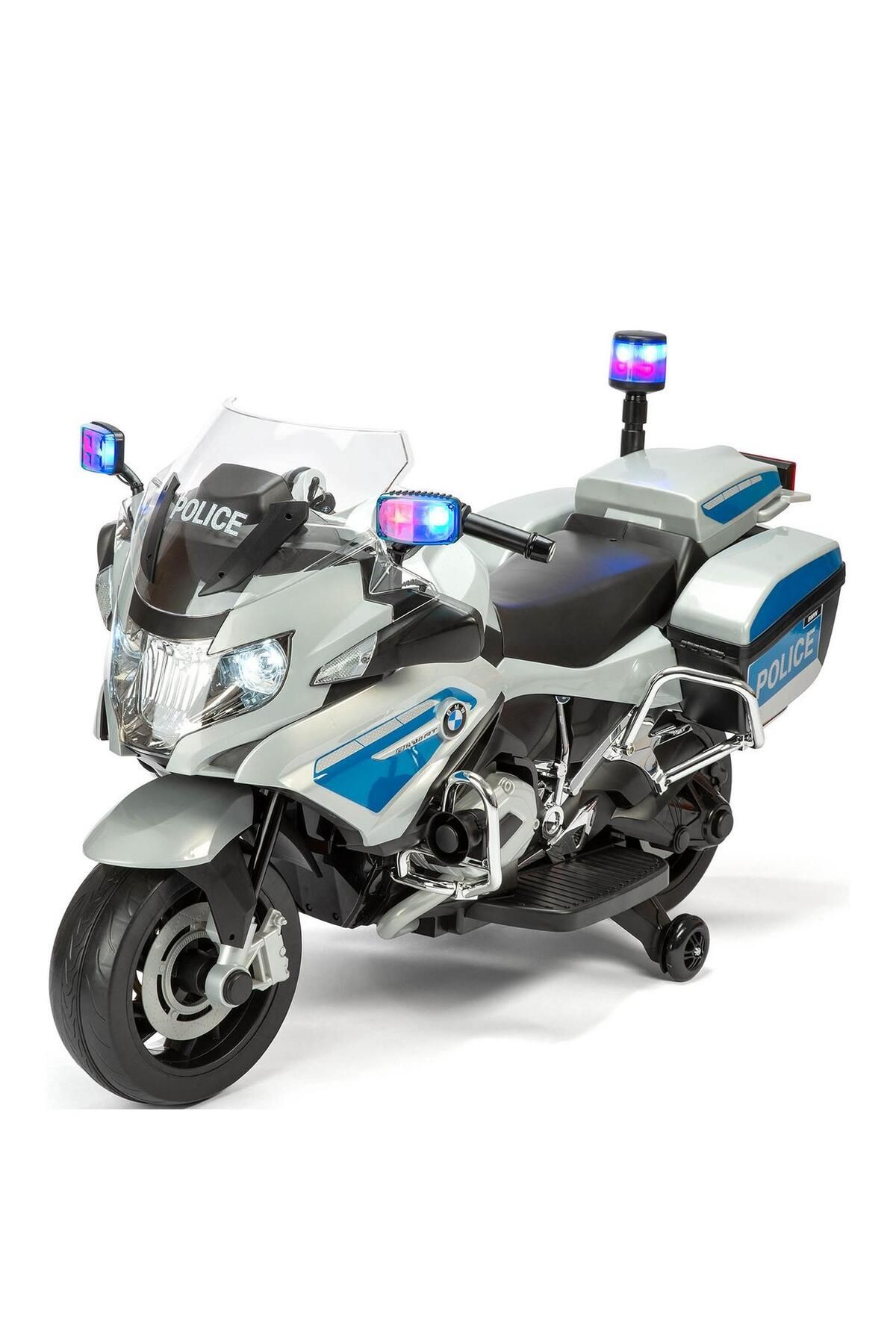 Kraft Bmw Lisanslı Akülü Polis Motorsikleti 12v - Anahtarlı