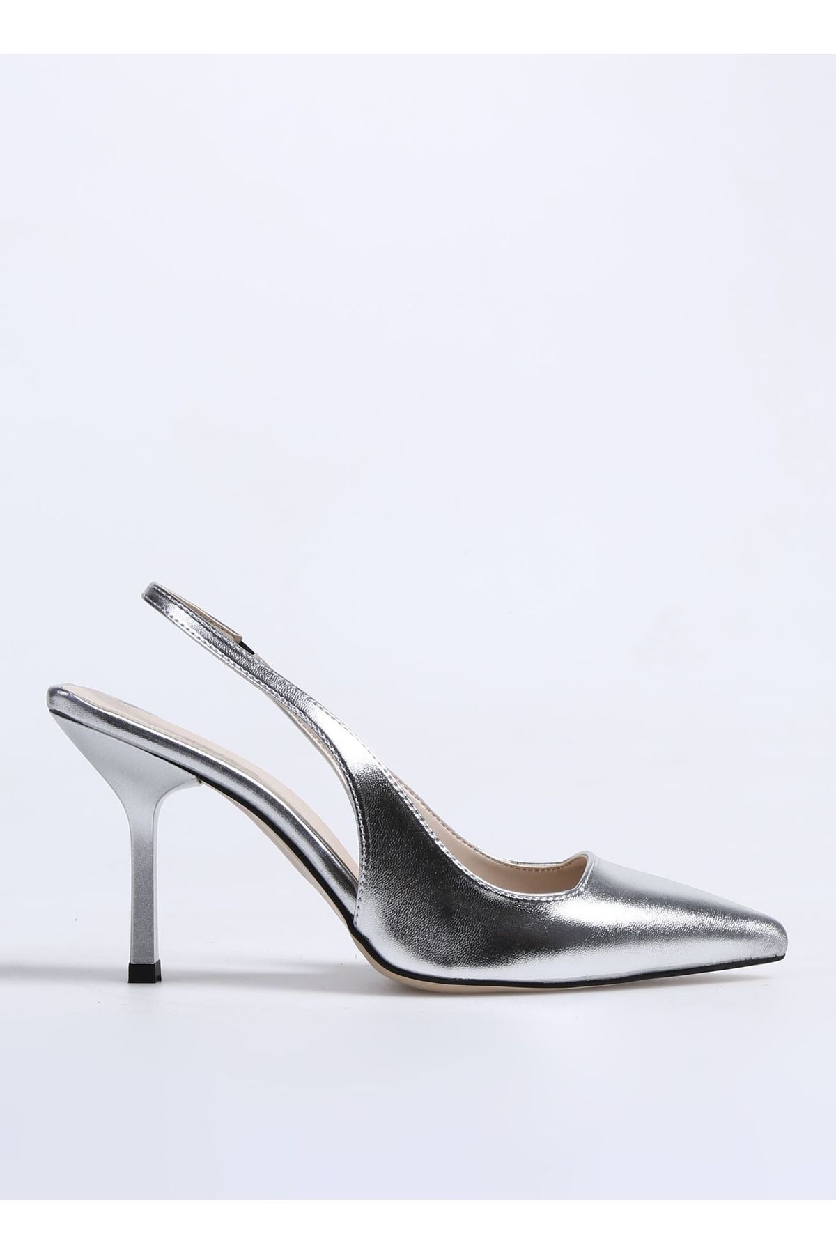 Fabrika Gümüş Kadın Topuklu Ayakkabı LINOS