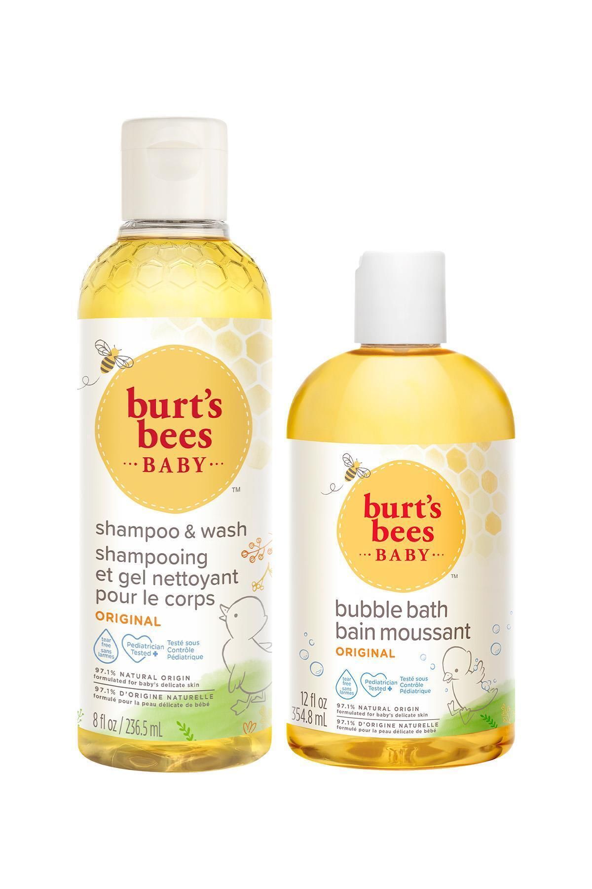 Burt's Bees Bebek Saç Ve Vücut Şampuanı - Baby Bee Shampoo Body Wash 235ml+bebek Banyo Köpüğü 350ml