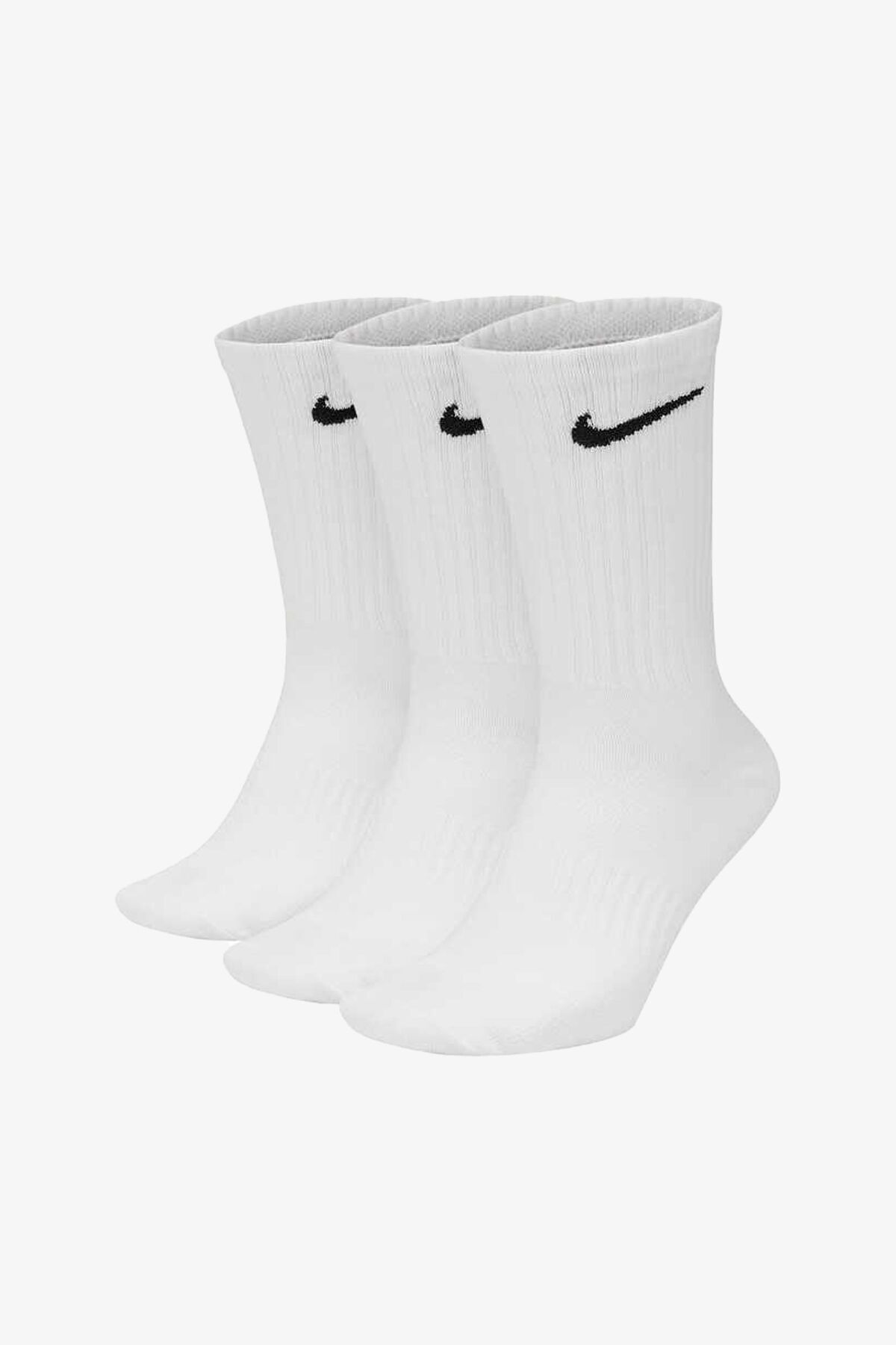 Nike Tekli Everyday Crew 3Pr Unisex Beyaz Futbol Çorabı SX7676-100 Beyaz Type1