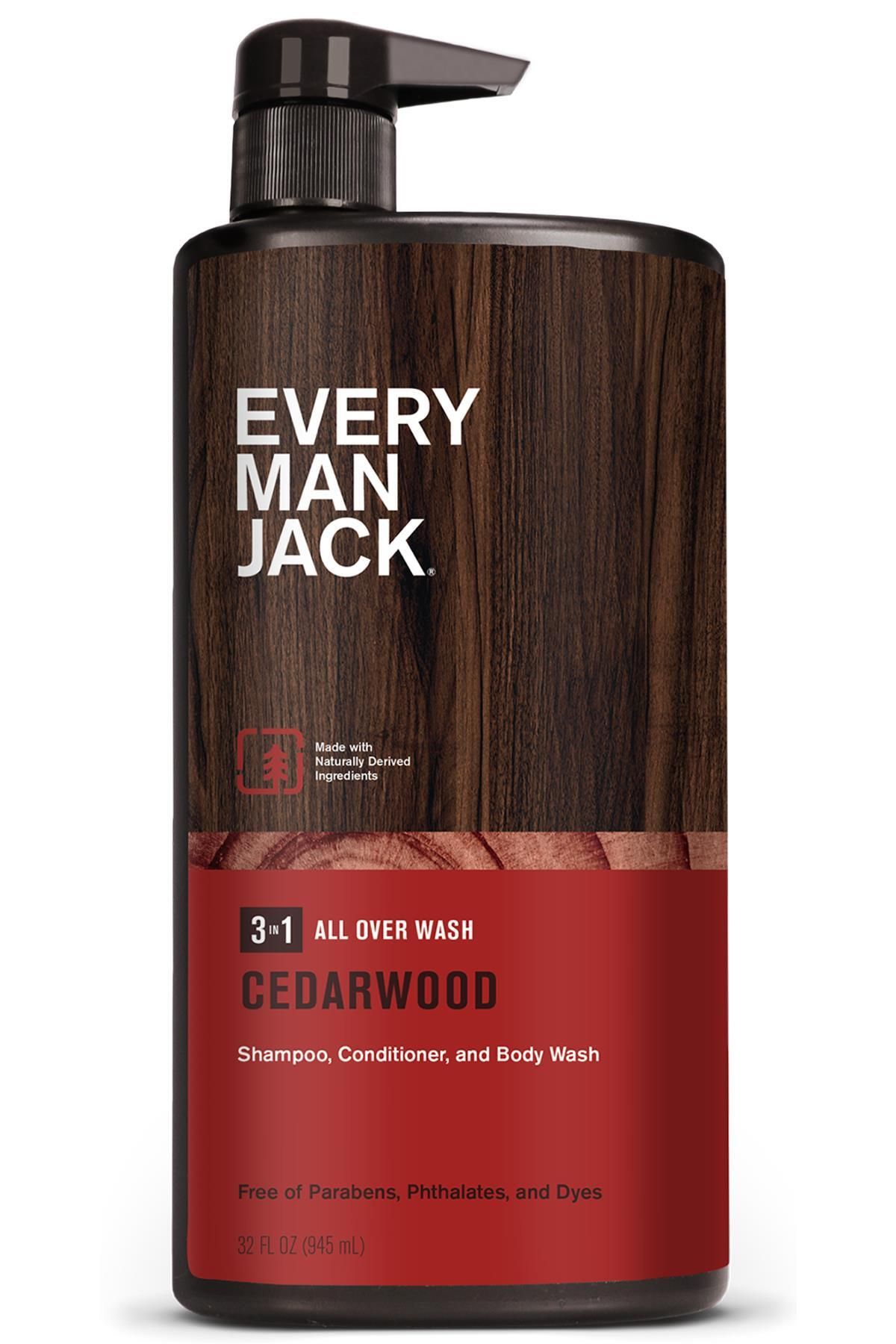 Every Man Jack 3in1 Cedarwood Şampuan + Saç Kremi + Vücut Şampuanı 945ML