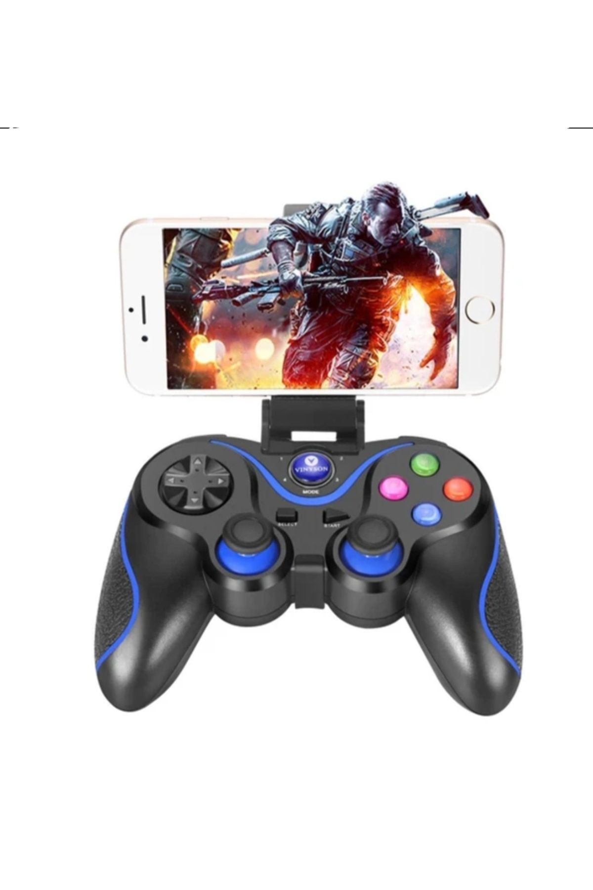 HOBİPİX Ps3 - Pc - Telefon - Tv - Tablet - Ios - Android Uyumlu Oyun Kolu Joystick Mavi