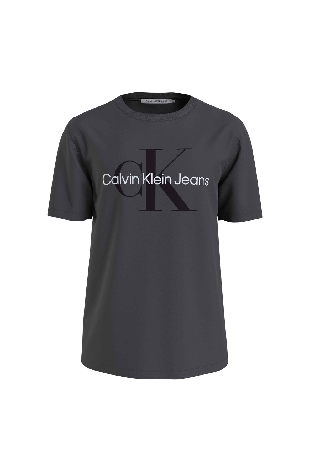 Calvin Klein Jeans Baskılı Koyu Gri Erkek T-Shirt