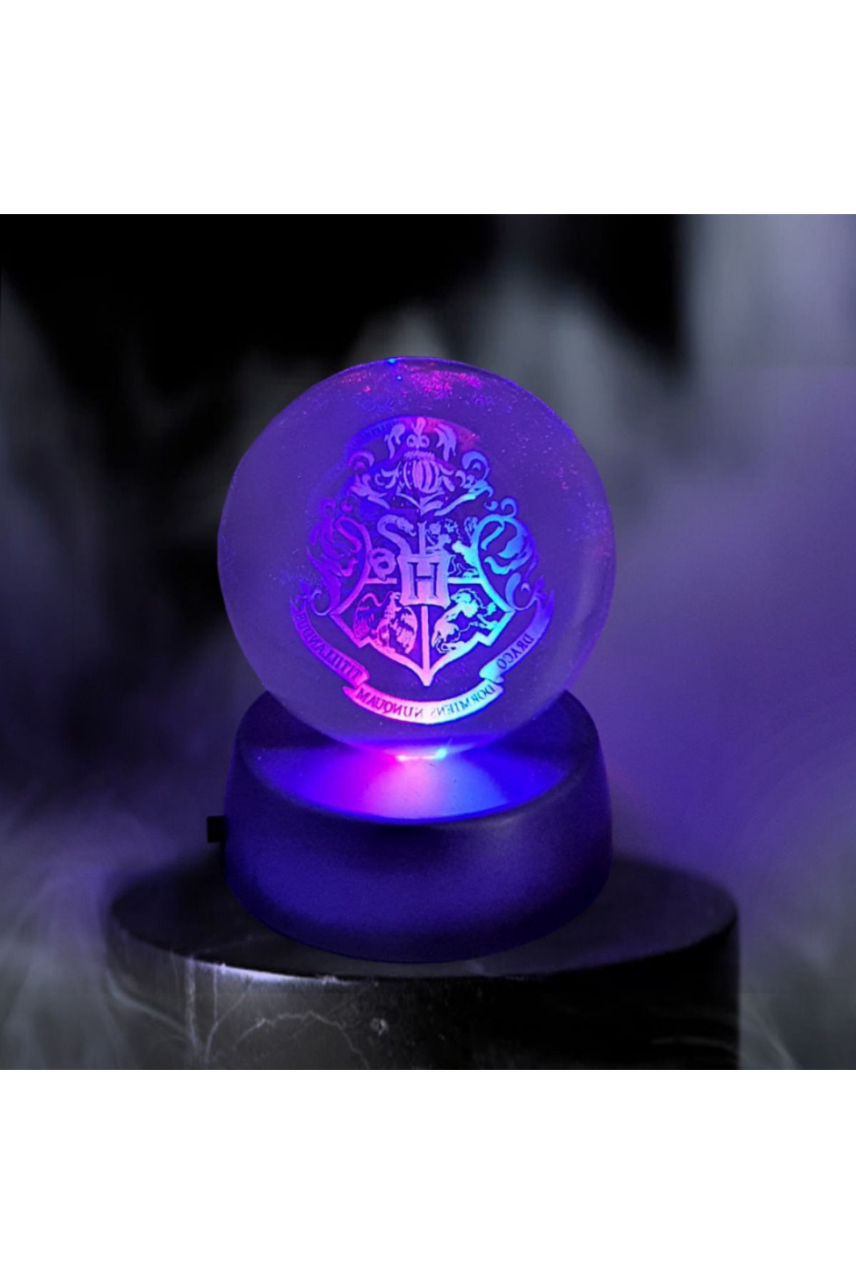 md 3d Harry Potter Hogwarts Işıklı Kristal Küre