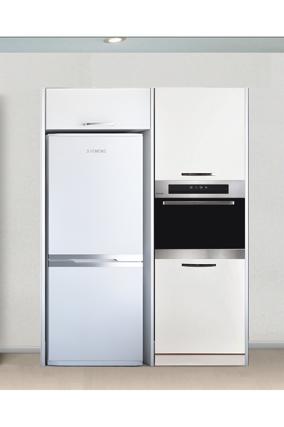 Kenyap Mutfak Buzdolabı Dolabı ve Ankastre Kiler Dolabı 144 cm