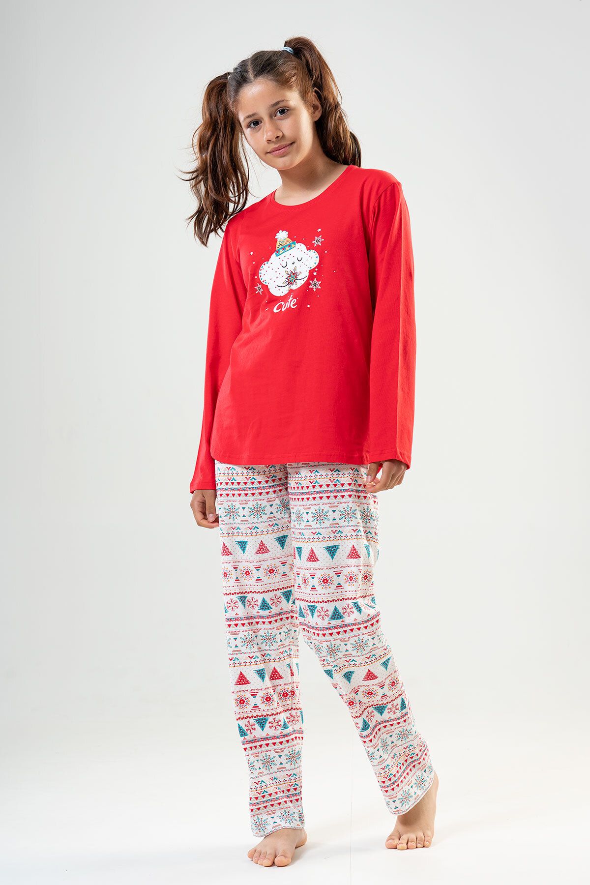 Vienetta Pamuklu Kız Çocuk Uzun Kol Pijama Takım
, 203101