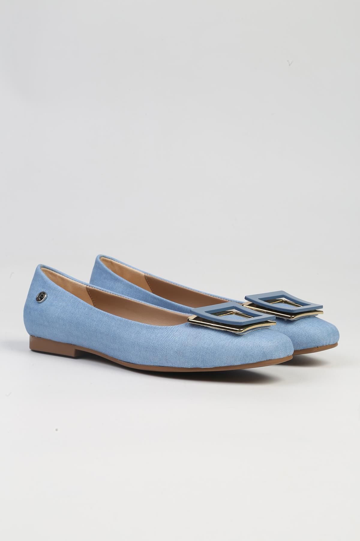 Pierre Cardin ® | PC-53104- 3592 Kot Mavi-Kadın Babet Günlük Ayakkabı