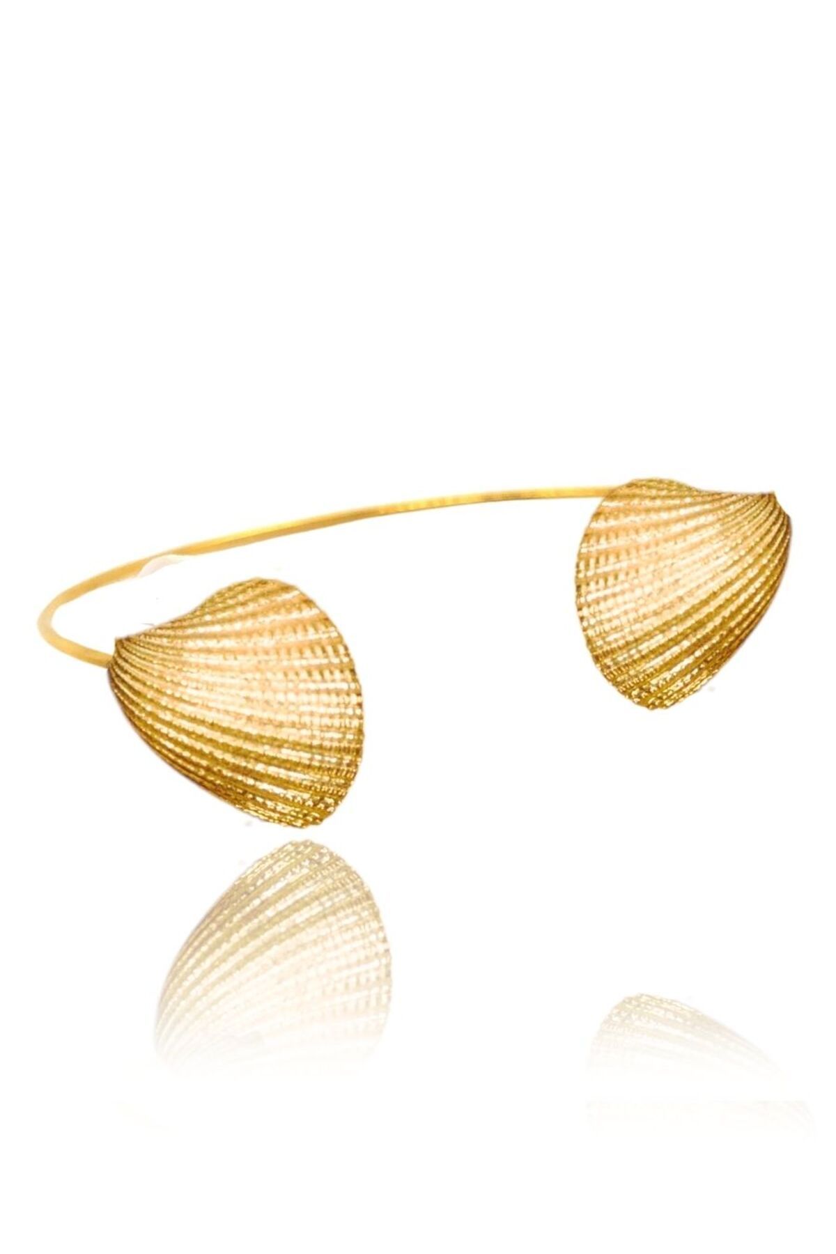 Linya Jewellery Ikili Deniz Kabuğu Kelepçe Gold