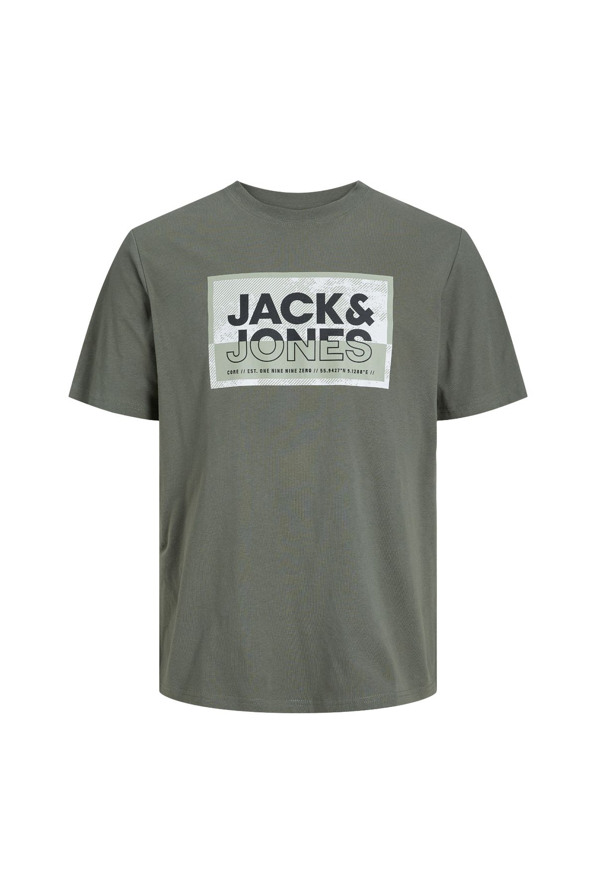 Jack & Jones Yuvarlak Yaka Haki Erkek T-Shirt JCOLOGAN TEE SS CREW NECK SS24 PLS