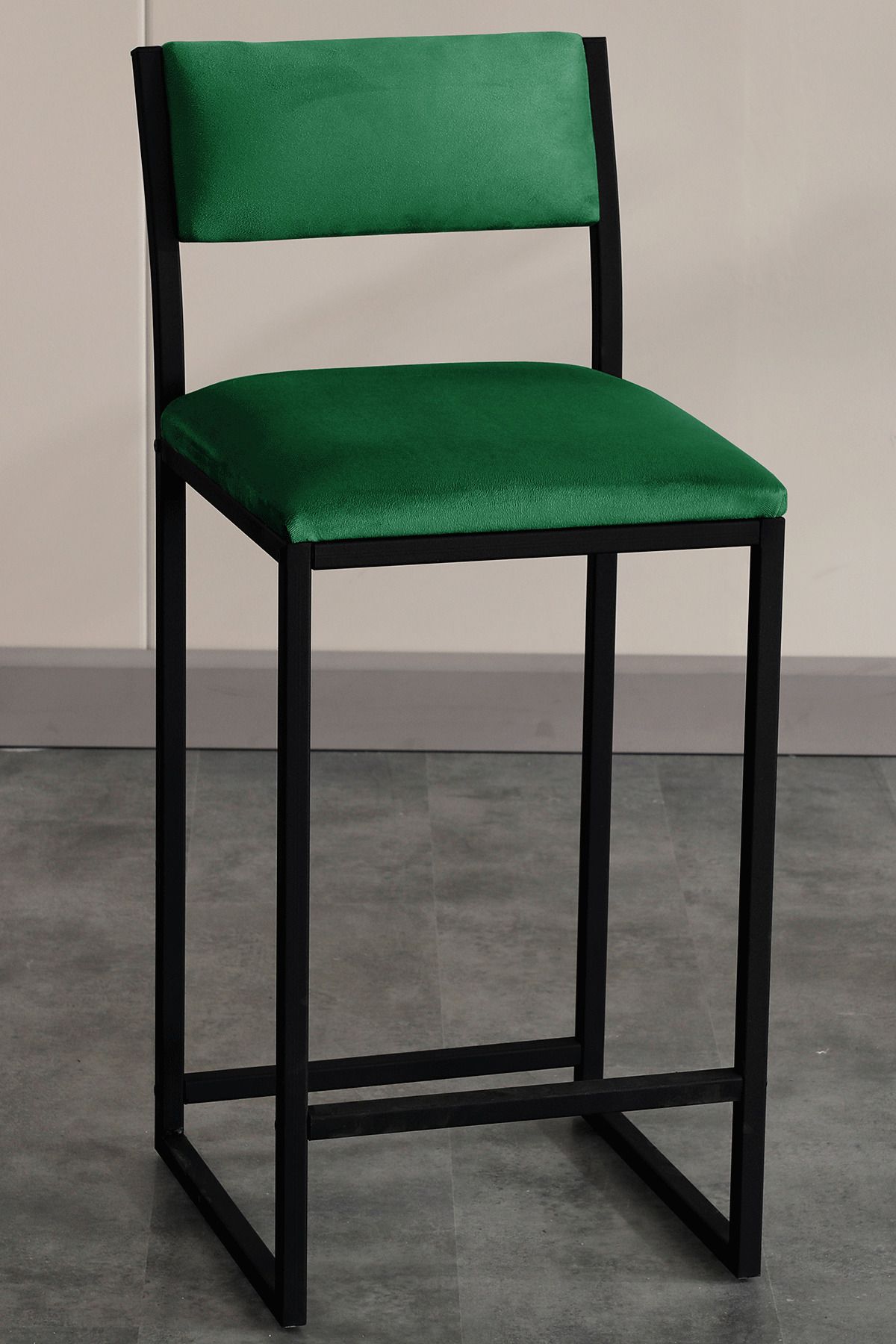 Lumodi Mobilya Retro Bar Sandalyesi Ada Mutfak Sandalyesi Bar Taburesi Mutfak Sandalyesi 65 cm - Yeşil