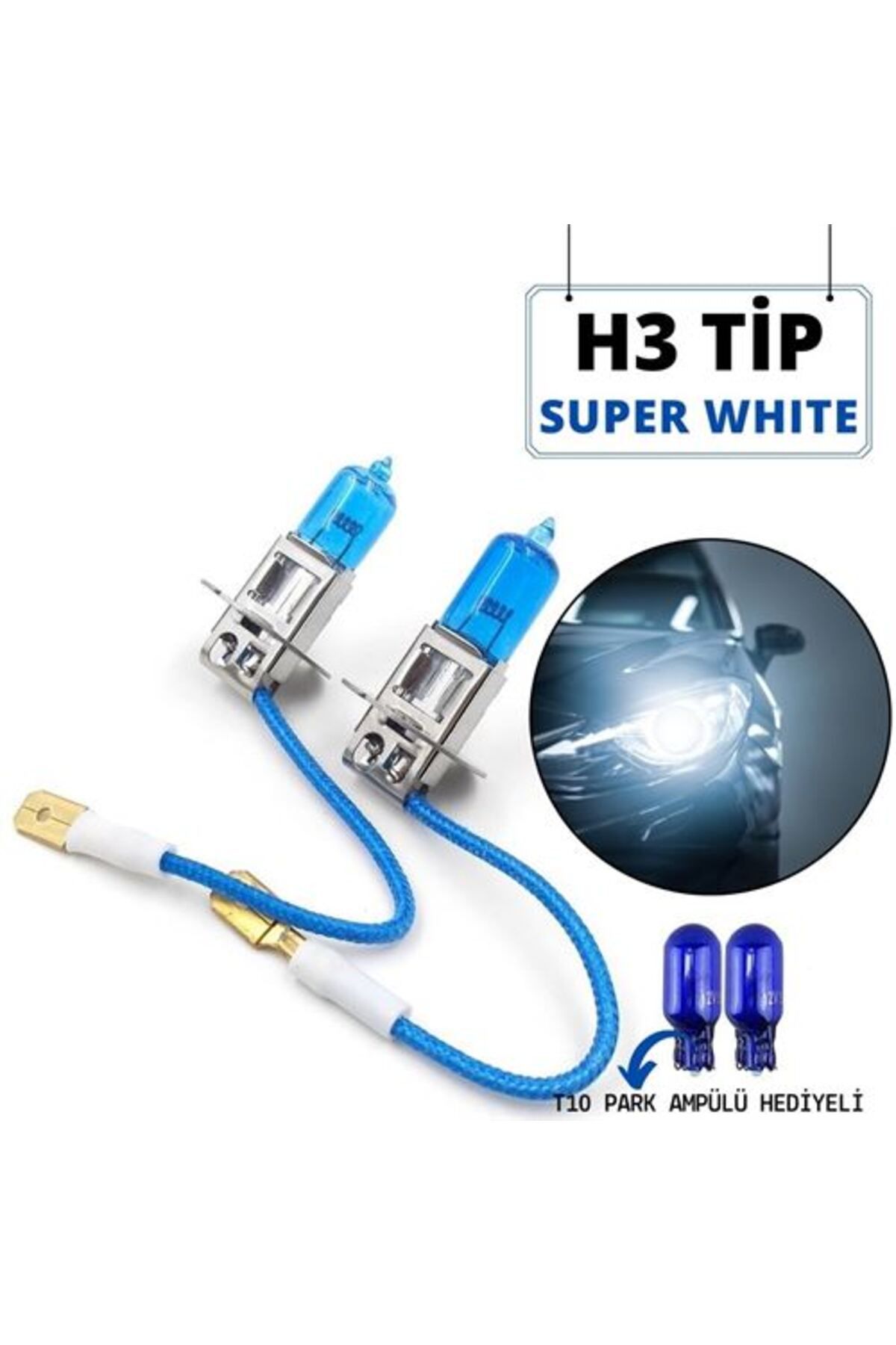 ModaCar H3 Tip Beyaz Işık Far Ampül T10 Park Ampül Seti 428632