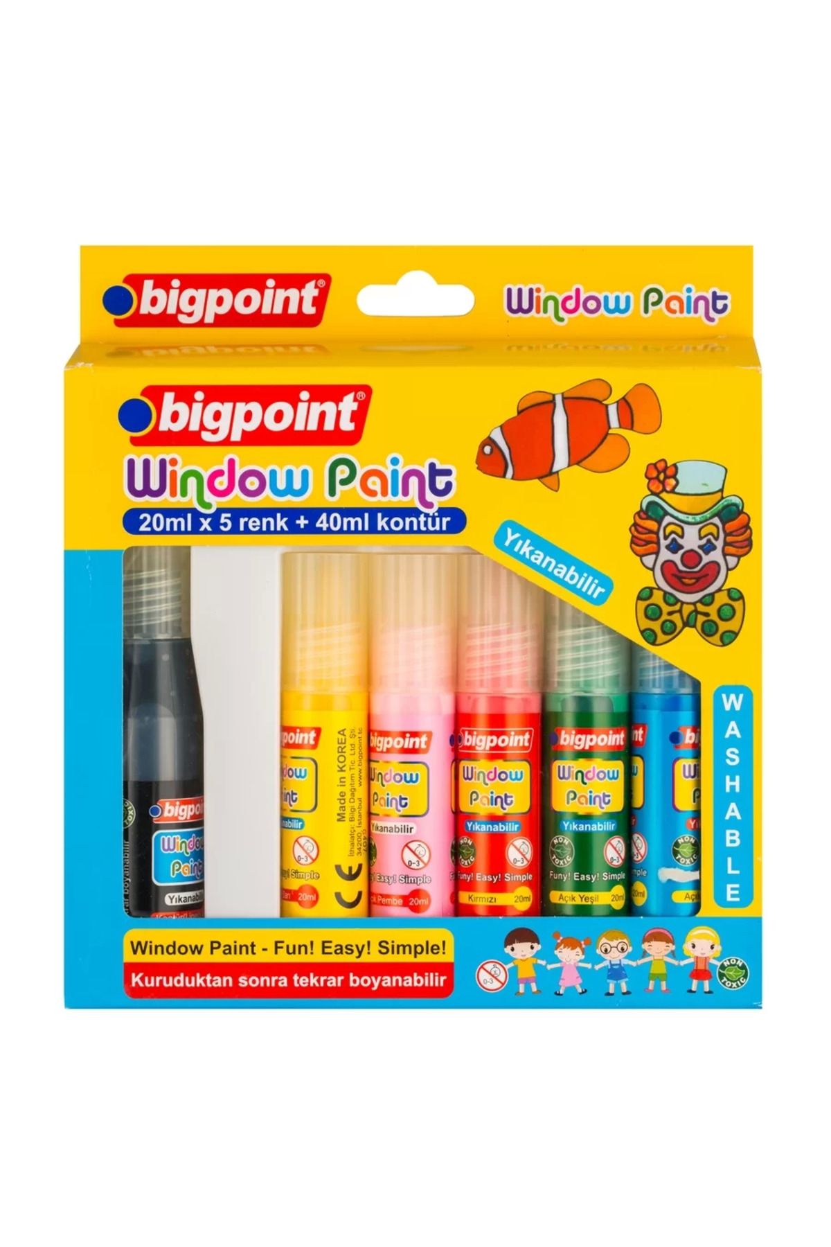 Bigpoint Cam Boyası (WİNDOW PAİNT) 5 Renk X 20 ml