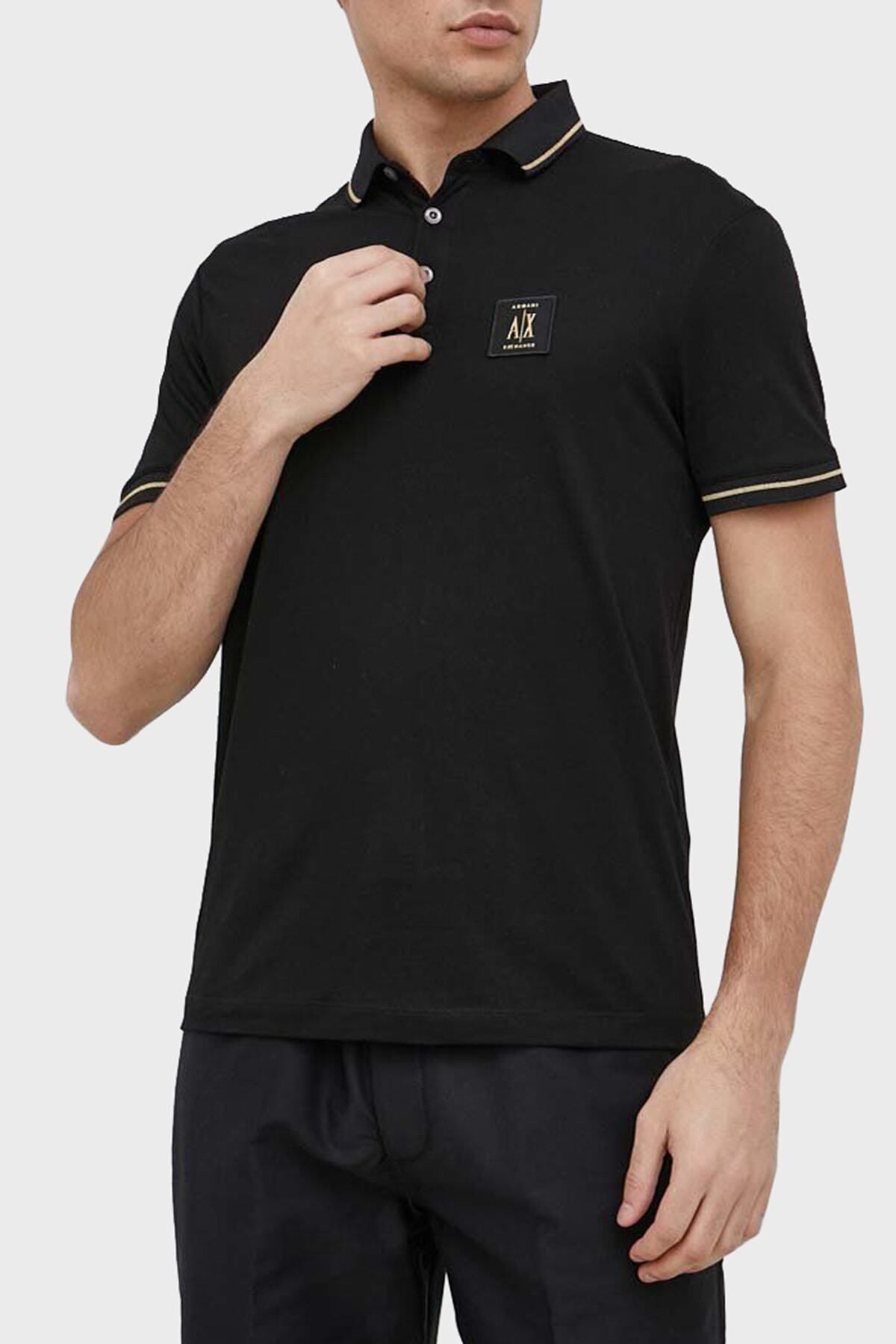 Armani Exchange % 100 Pamuk Regular Fit Düğmeli Polo T Shirt Erkek Polo T Shirt 8nzfpq Zjh4z 1200