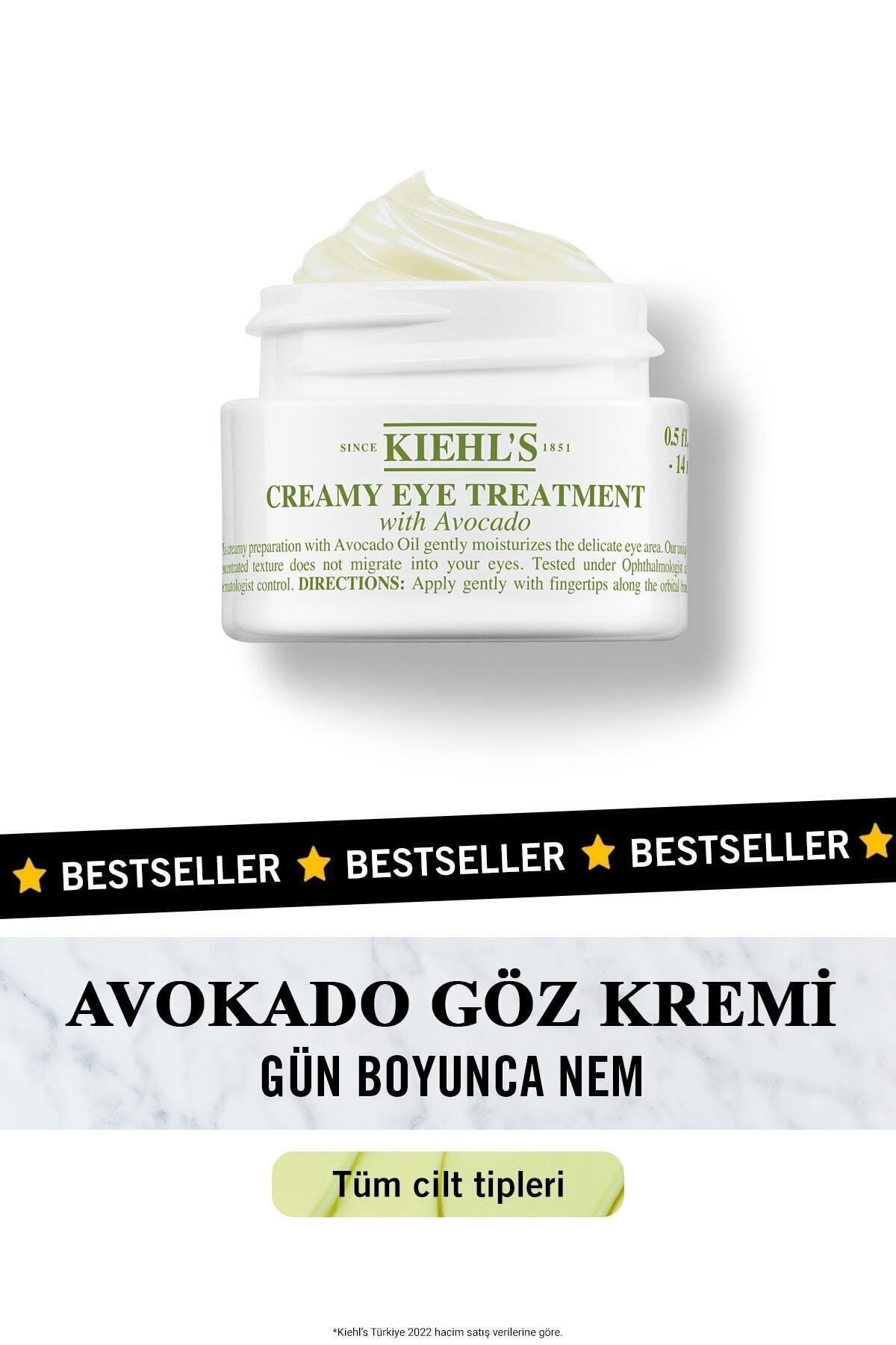 Kiehl's Creamy Eye Treatment Avokado Ile Yoğun Nemlendiren Göz Kremi 14 ml