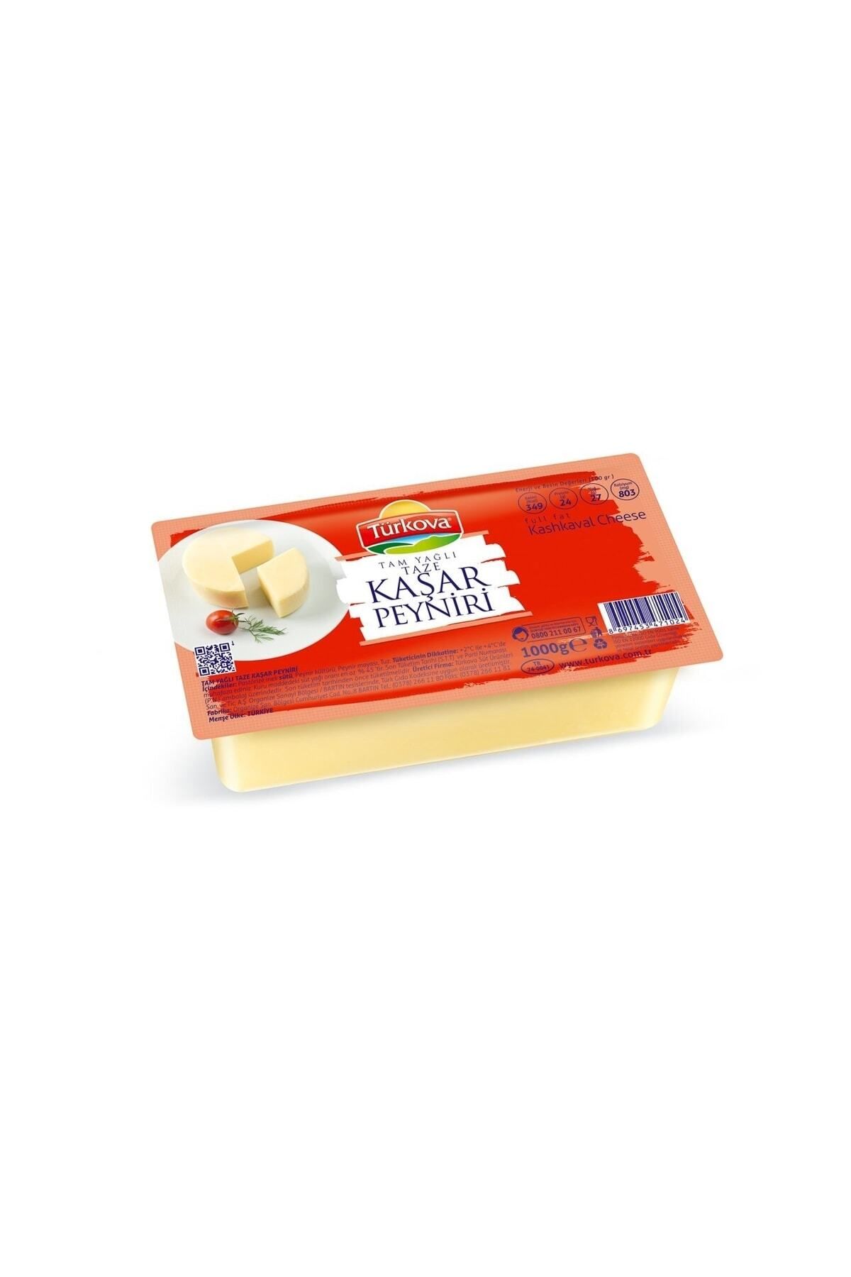 Türkova Tam Yağlı Taze Kaşar Peyniri ( 1 Kg )