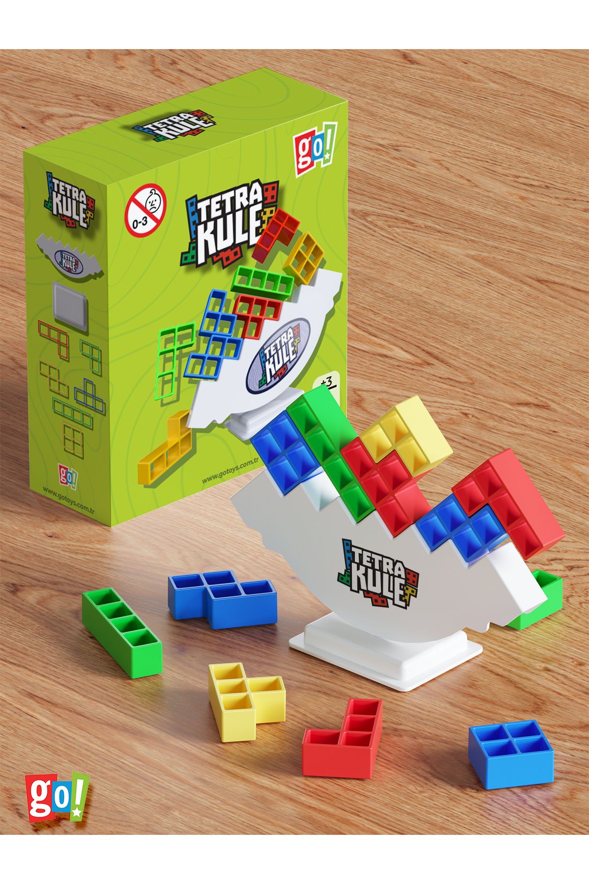Go Toys Tetra Kule Denge Oyuncağı Eğitici Kutu Oyuncak Tetris Kule Tetra Tower