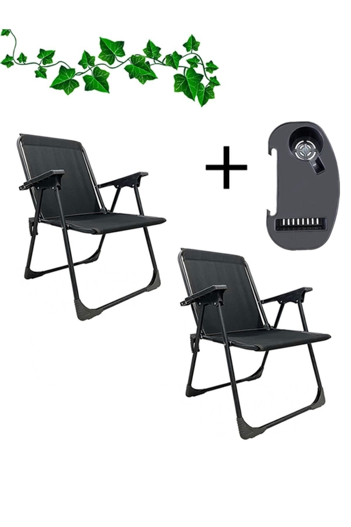 bimbambom Ikili Katlanır Kamp Sandalyesi (hediyeli - Bardaklık), Plaj Ve Piknik Sandalyesi