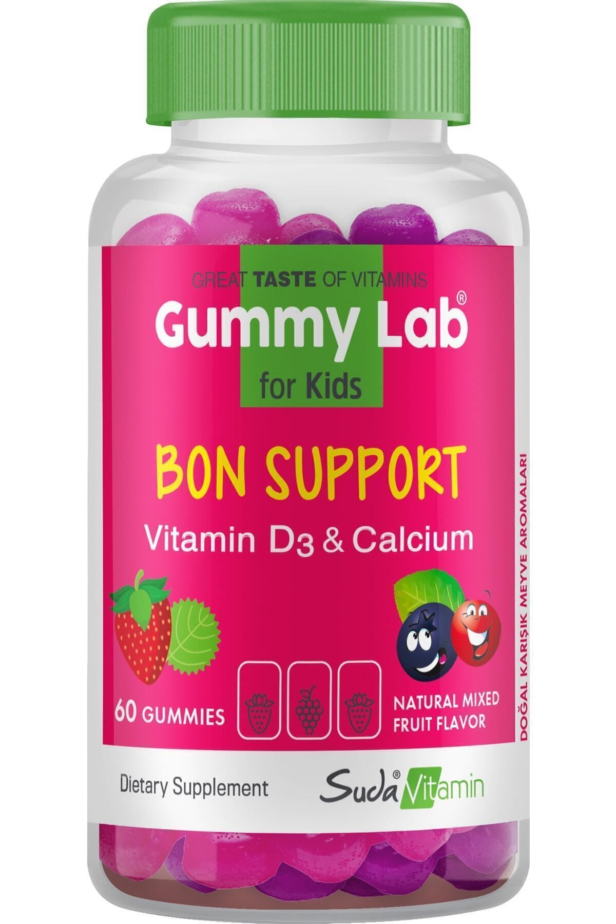 Suda Vitamin Gummylab Bon Support Kıds Karışık Aroma 60 Gummies