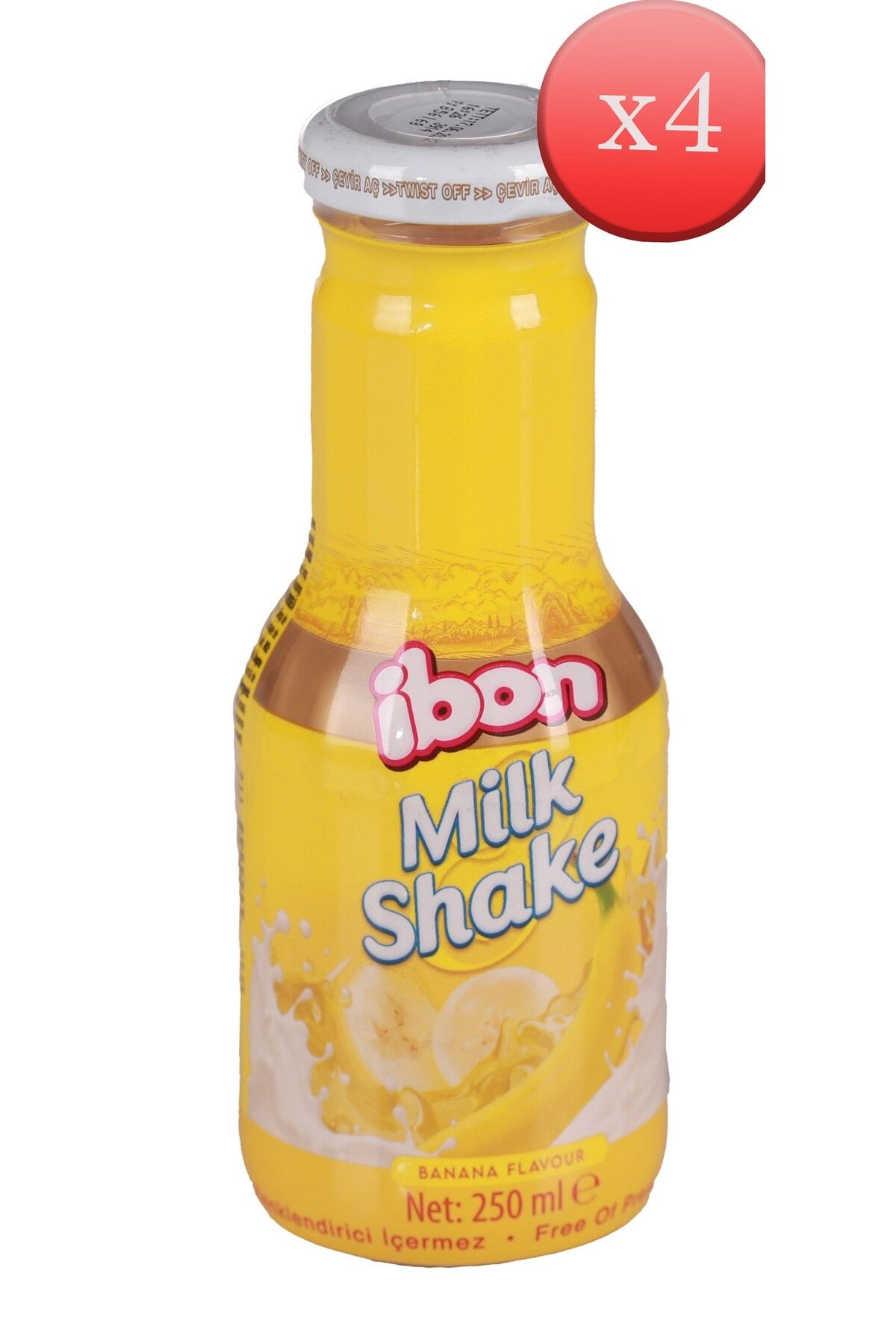 Elvan Ibon Milk Juice Muzlu 250 Ml. 4 Lü Paket