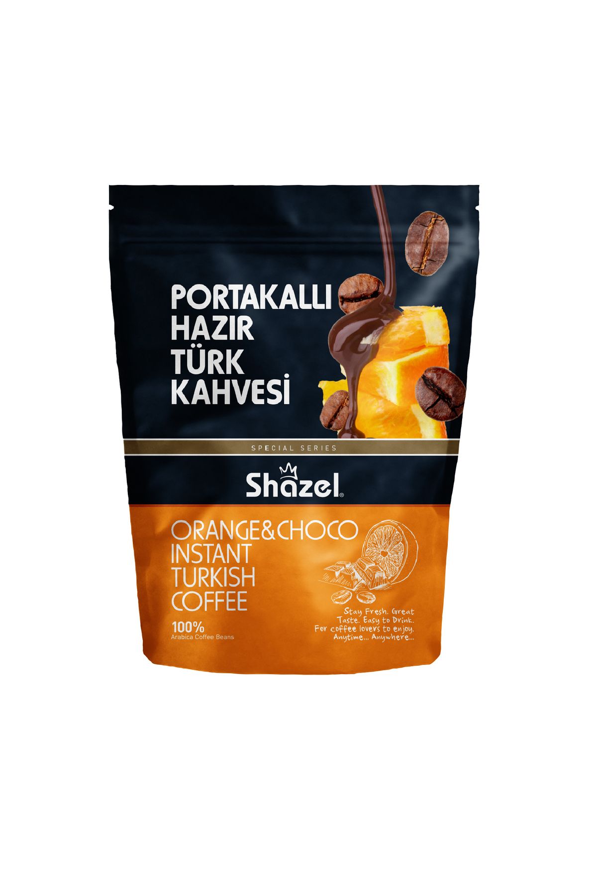 Shazel Portakallı Hazır Türk Kahvesi 200 G X 3 Adet (AROMALI)