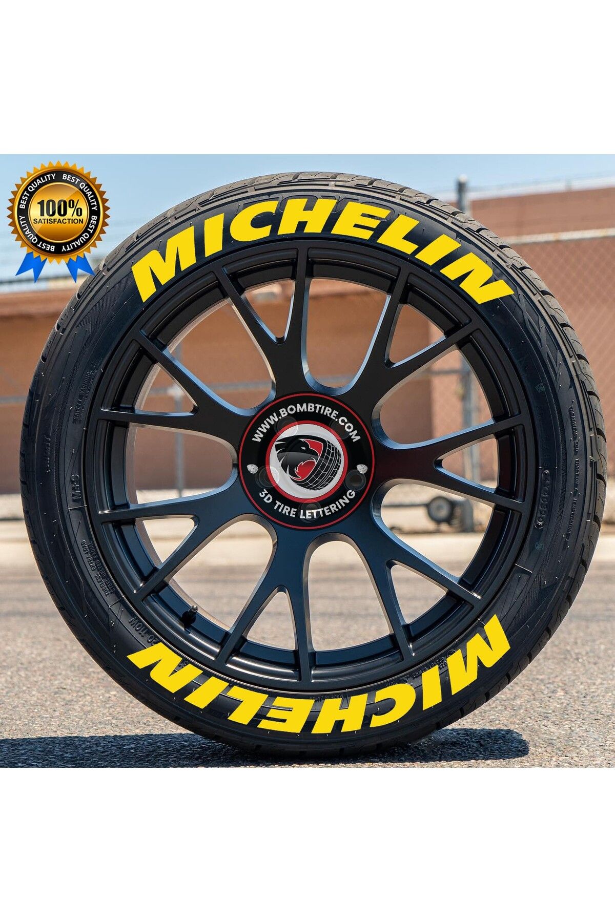 Goodyear Motosiklet & Araç 3d Oto Lastik Yazısı Şerit Sticker | Oto Sticker Arma | 8 Adet + Orijinal Tutkal