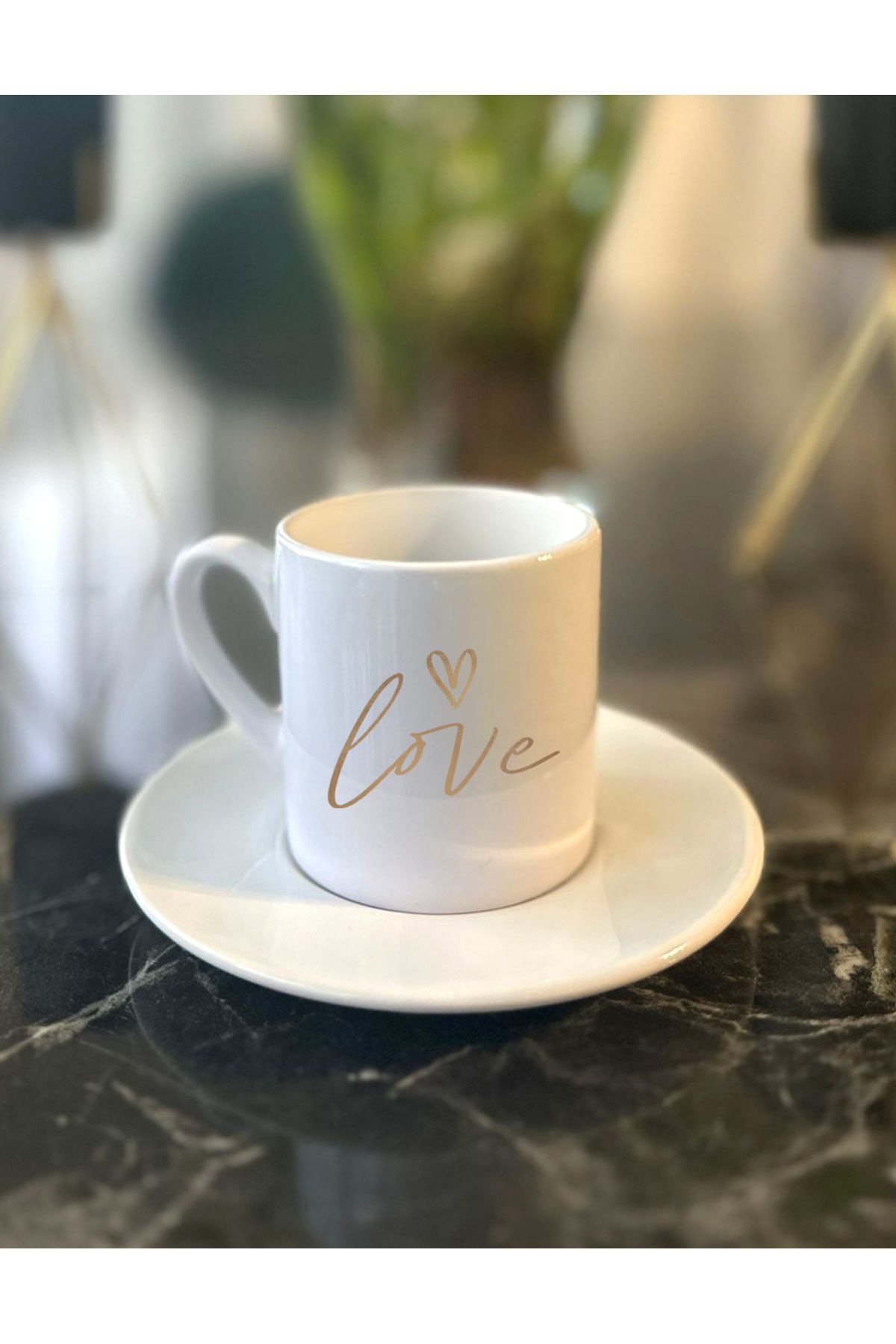 EratCo Sevgililer Günü Hediyesi Özel Tasarım Kahve Fincan Takımı Tekli