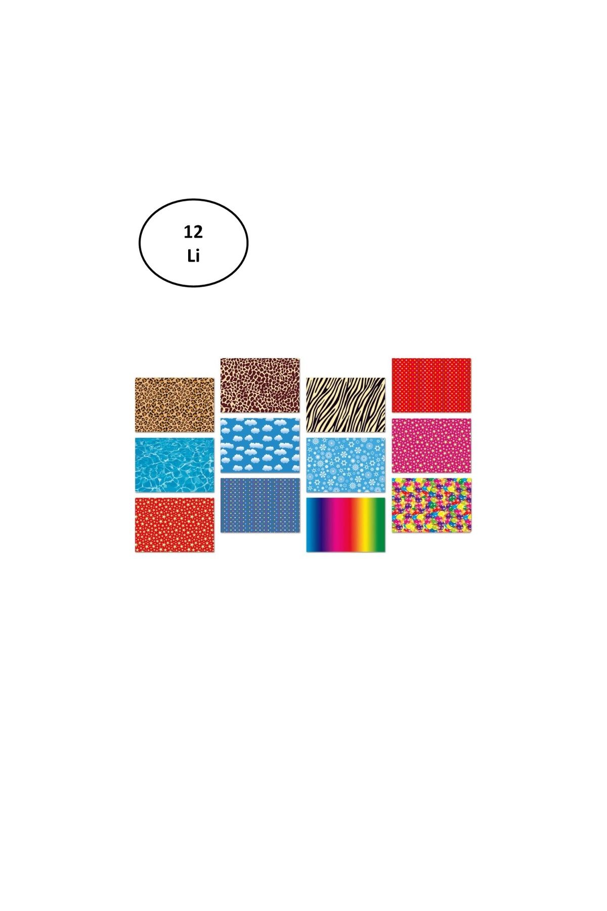 Keskin Color Keskin Color 35x50 Karışık Desenli Fon Kartonu 12"li