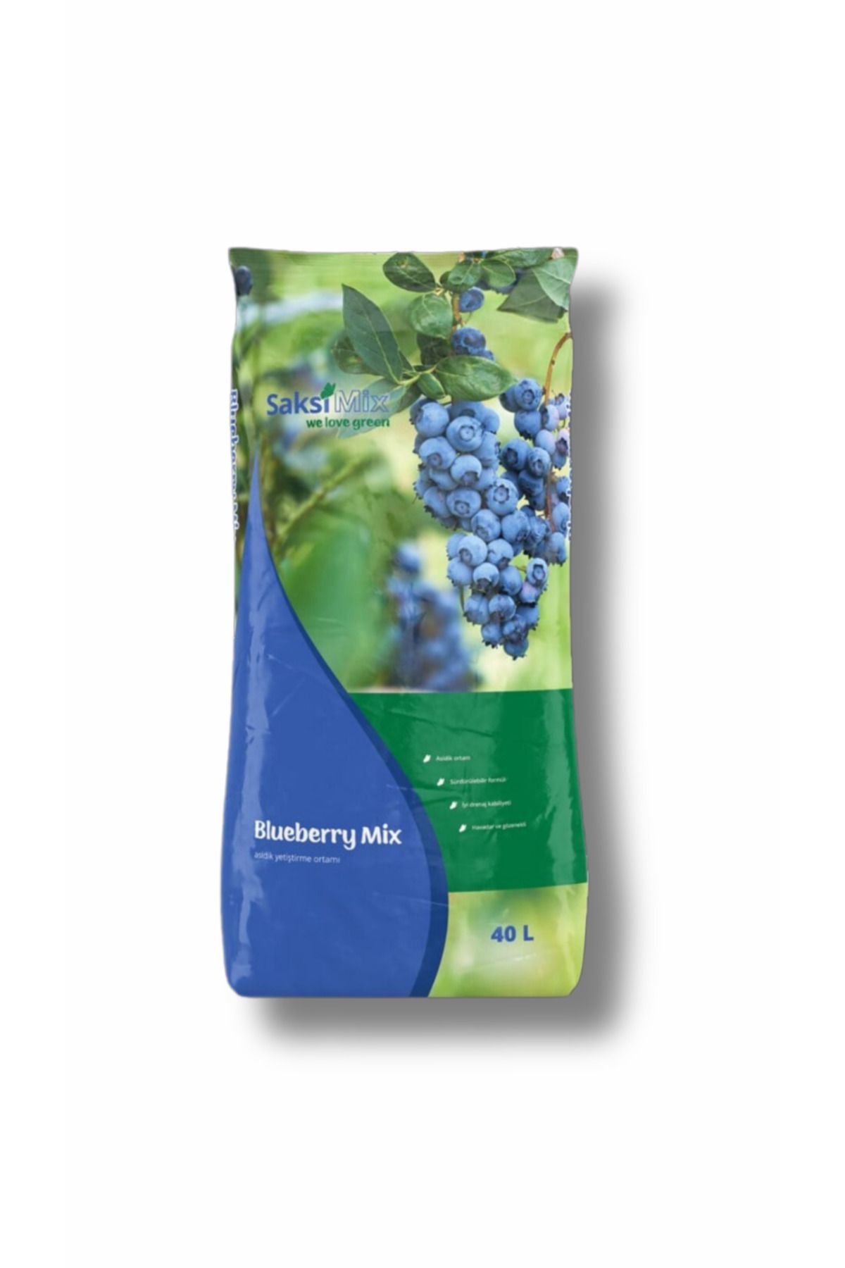 Saksı Mix 40 L Blueberry Mix Asidik Substrat - Mavi Yemiş Karışımı - Bitki Toprağı - Torf Ve Toprak