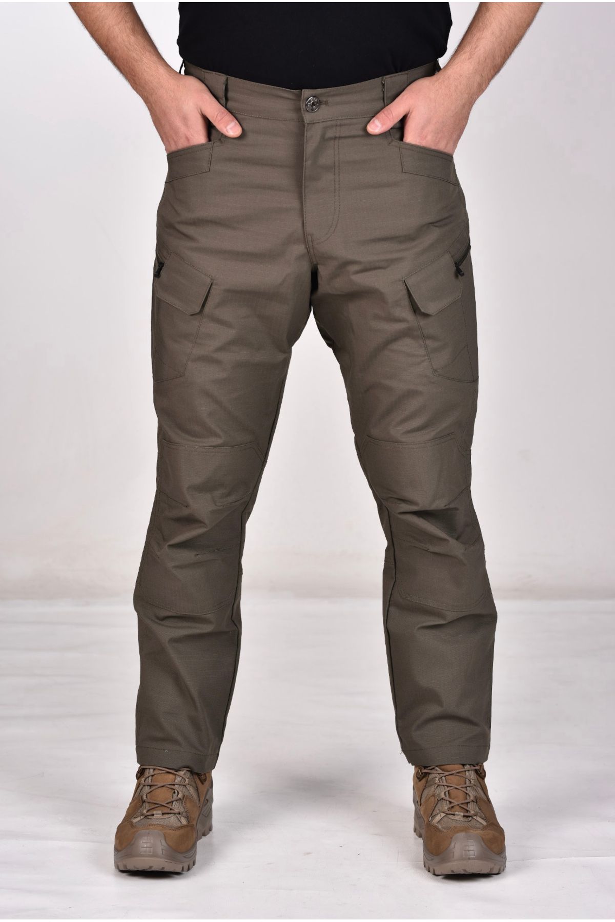 Seba Collection Erkek Haki Likralı Ripstop Outdoor & Spor Giyim Taktik Pantolon